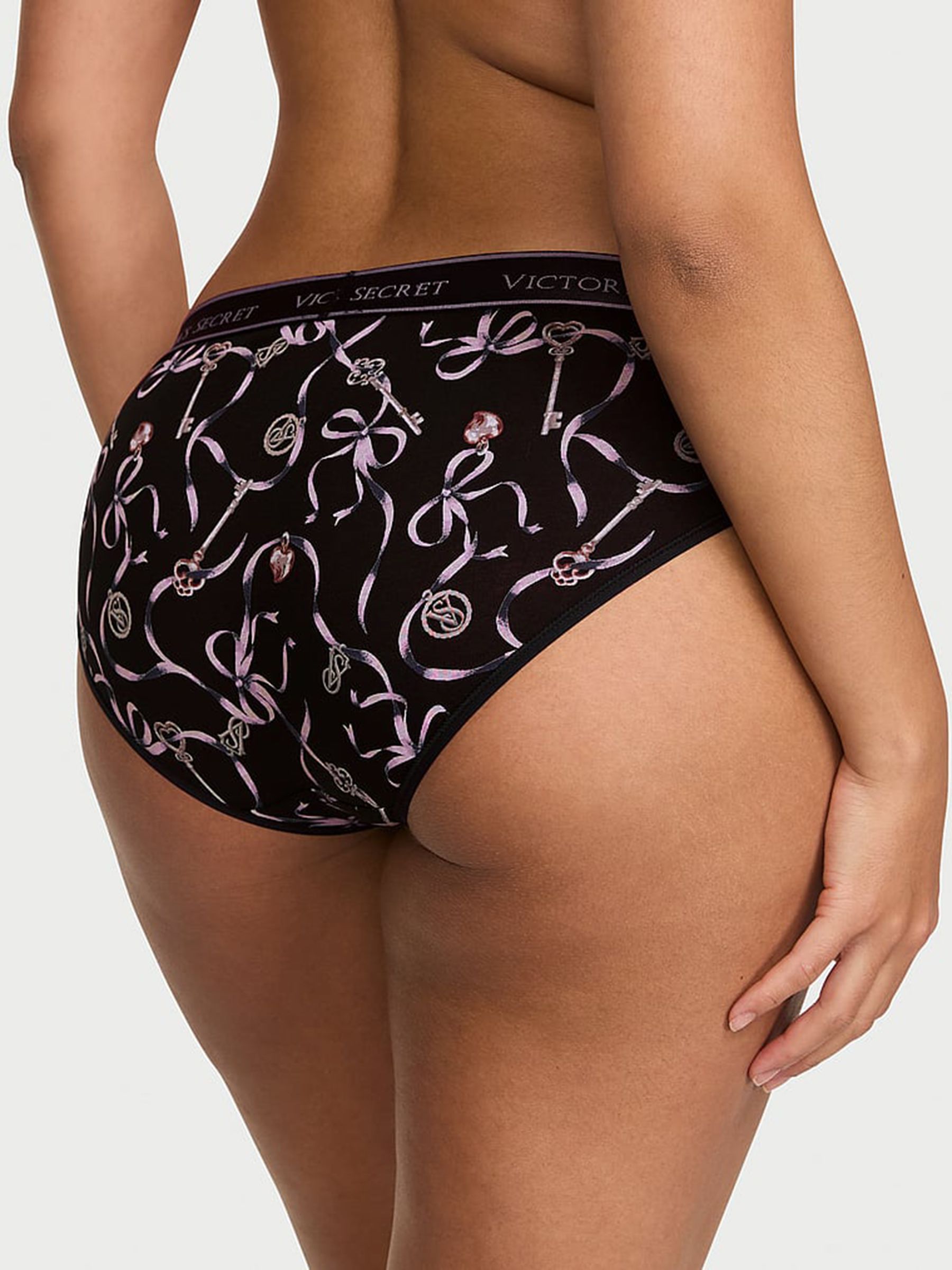 Black Key Ribbons Hipster Logo Knickers - Image 2 of 2
