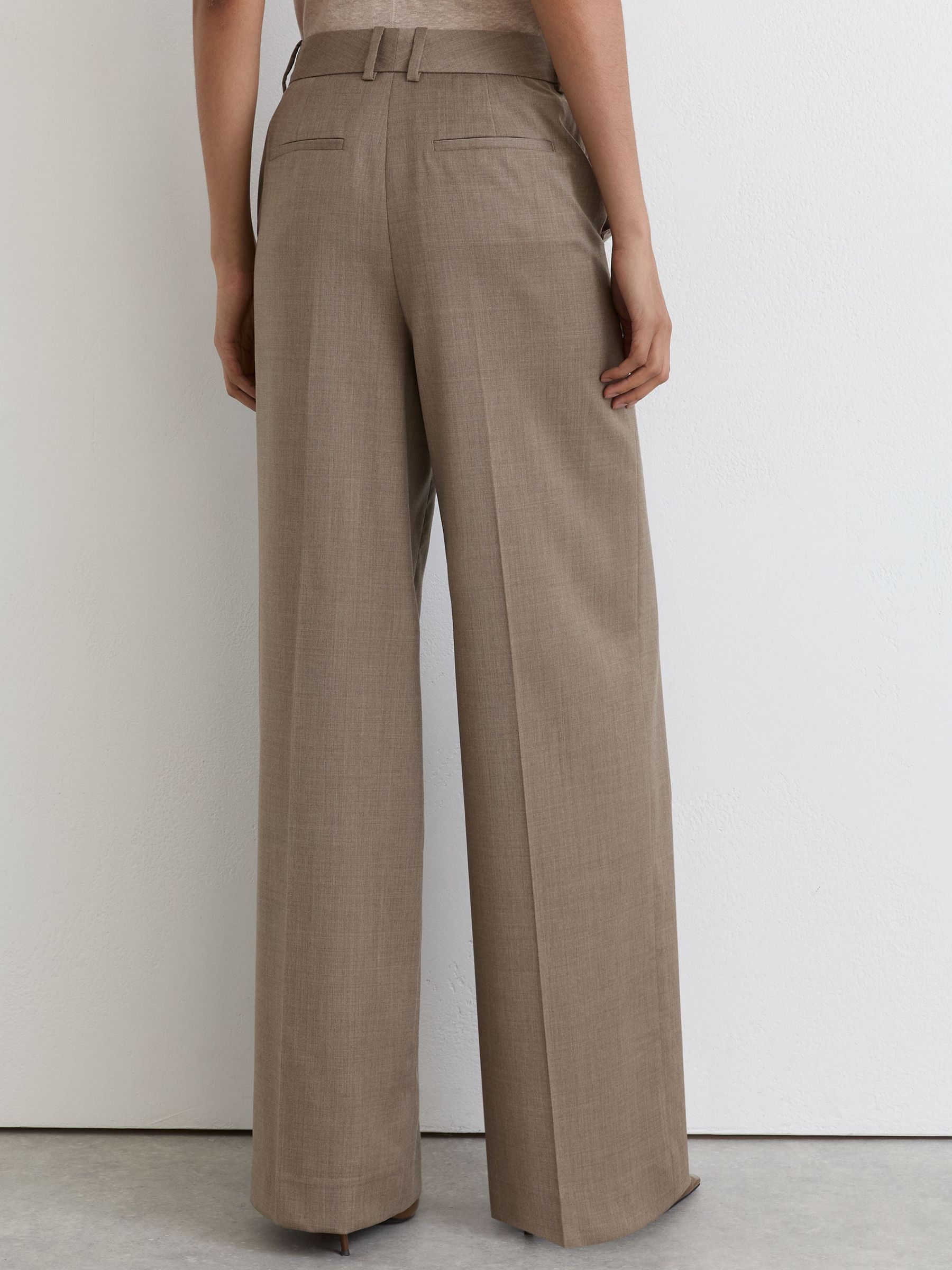 Petite Wool-Blend Wide-Leg Trousers in Neutral - Image 5 of 7