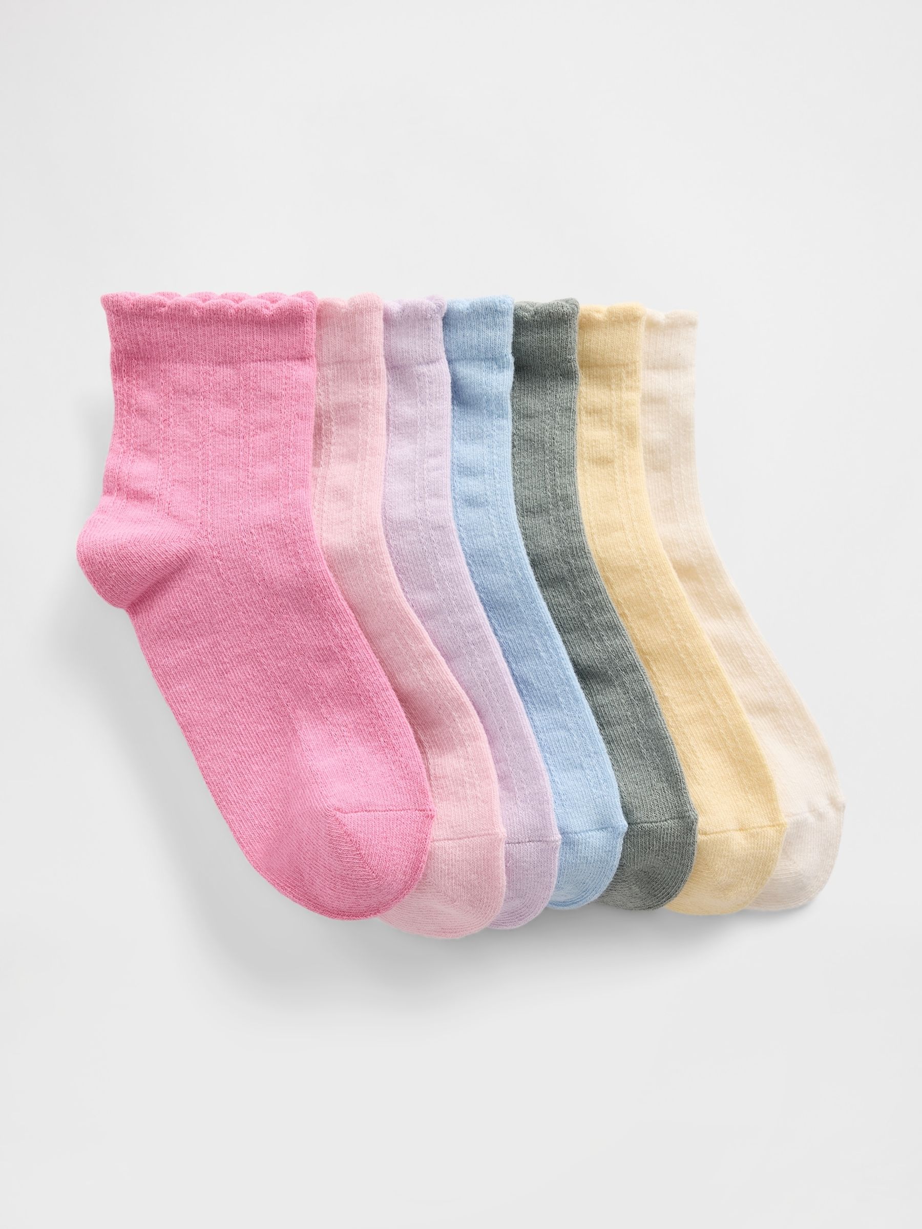 Multi Ruffle Crew Socks 7 Pack - Image 1 of 1