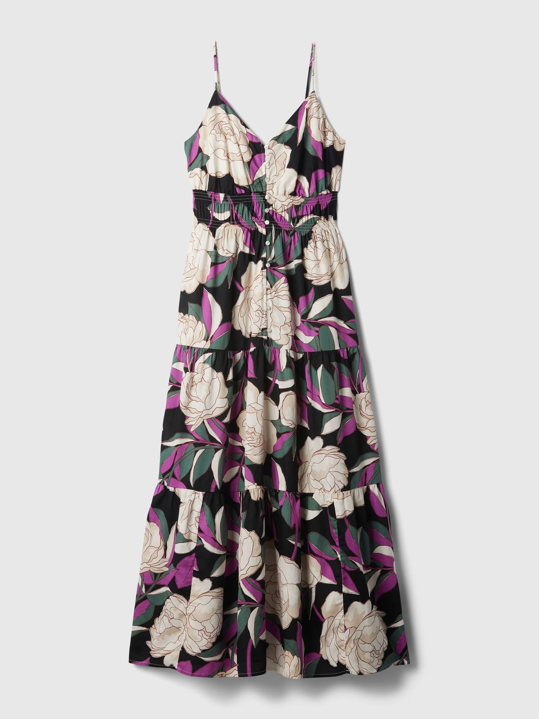 Multi Floral Tiered Midi Dress - Image 5 of 5