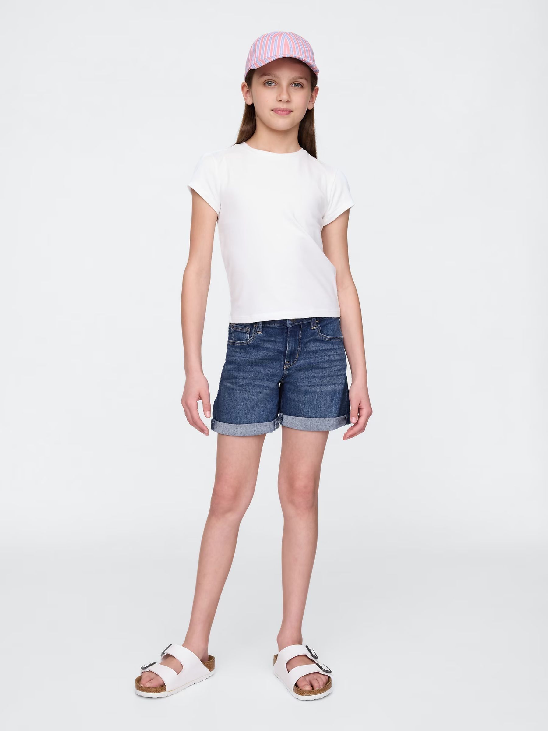 Mid Wash Denim Midi Short (5-13yrs) - Image 1 of 4