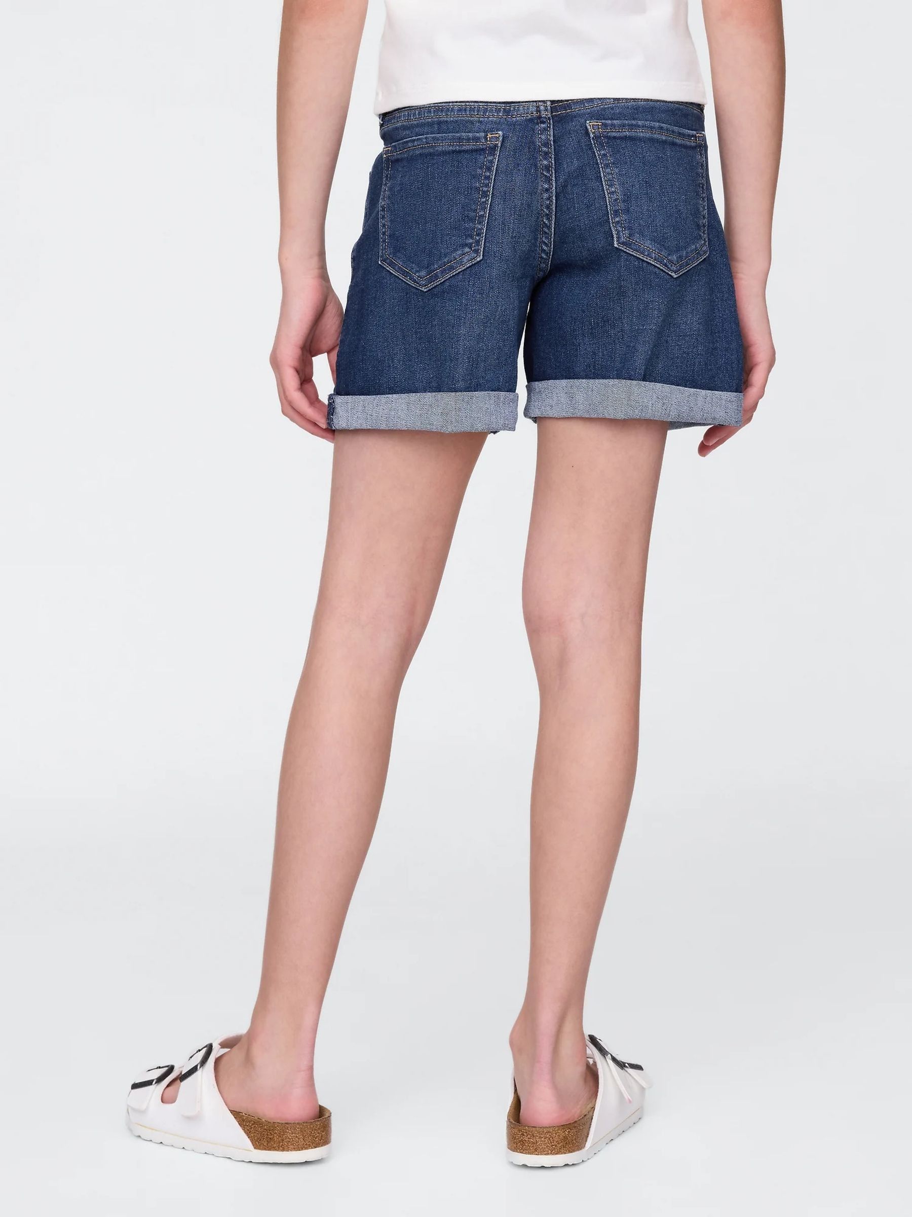 Mid Wash Denim Midi Short (5-13yrs) - Image 2 of 4