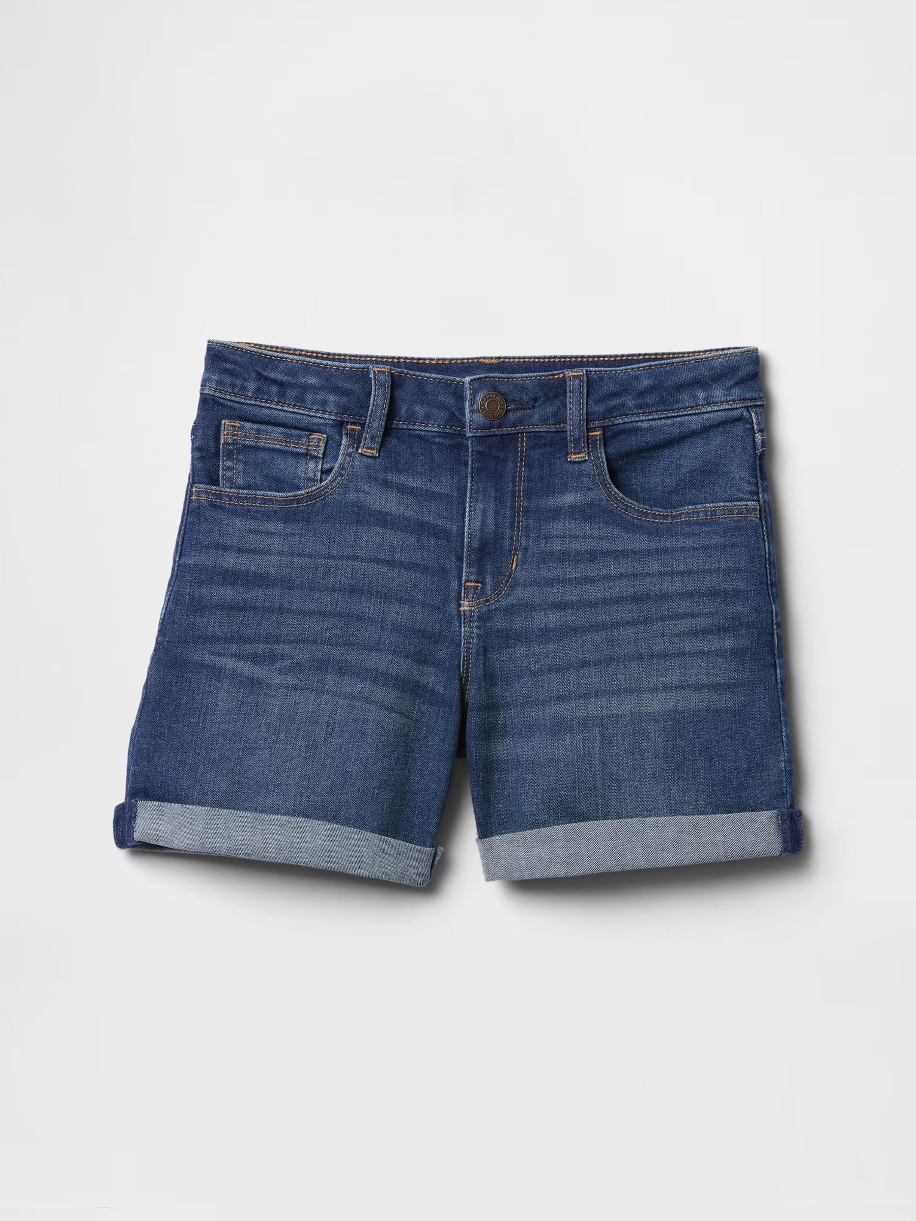 Mid Wash Denim Midi Short (5-13yrs) - Image 3 of 4
