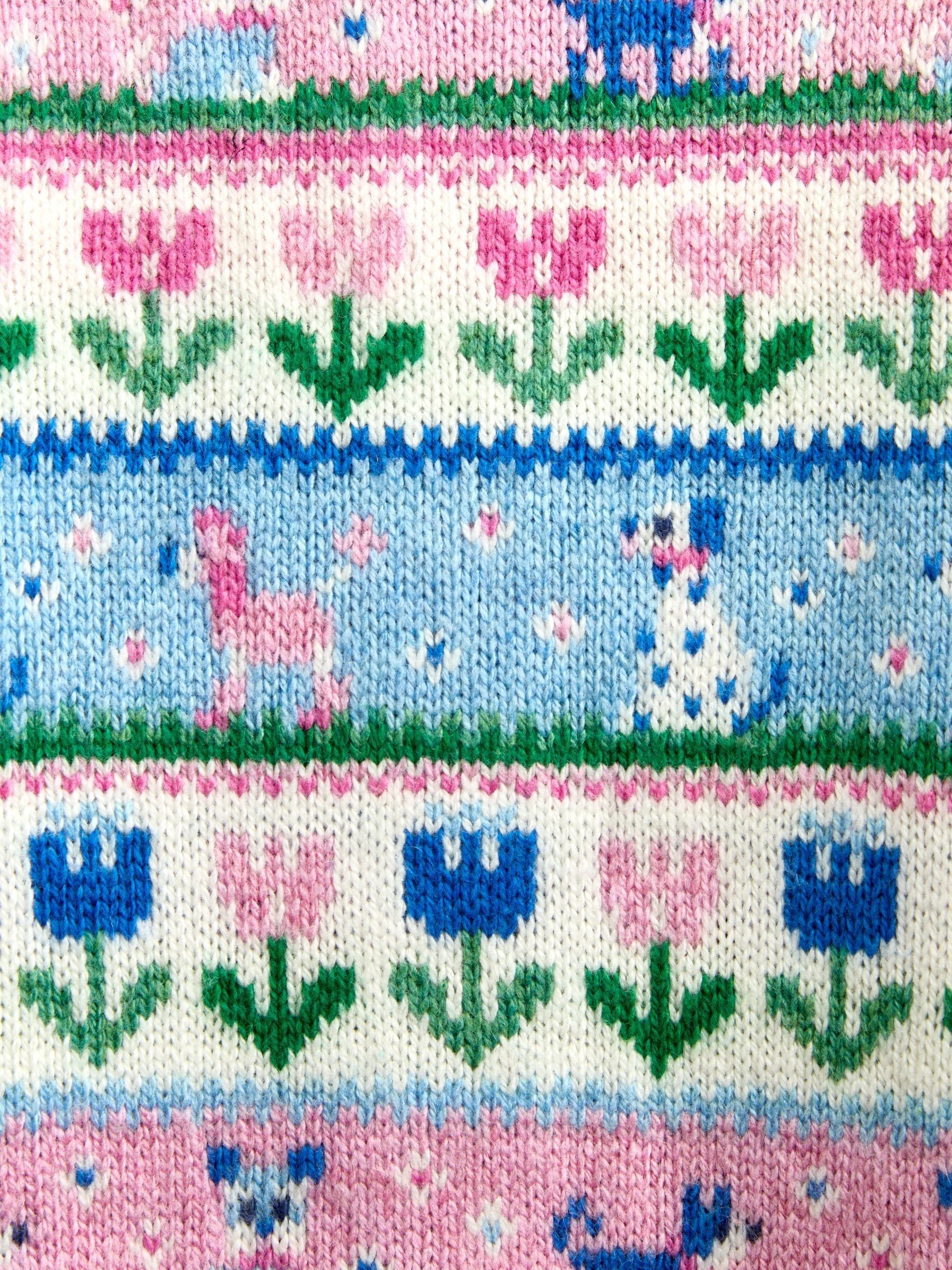 Pink Cats & Dogs Fairisle Cardigan - Image 4 of 4