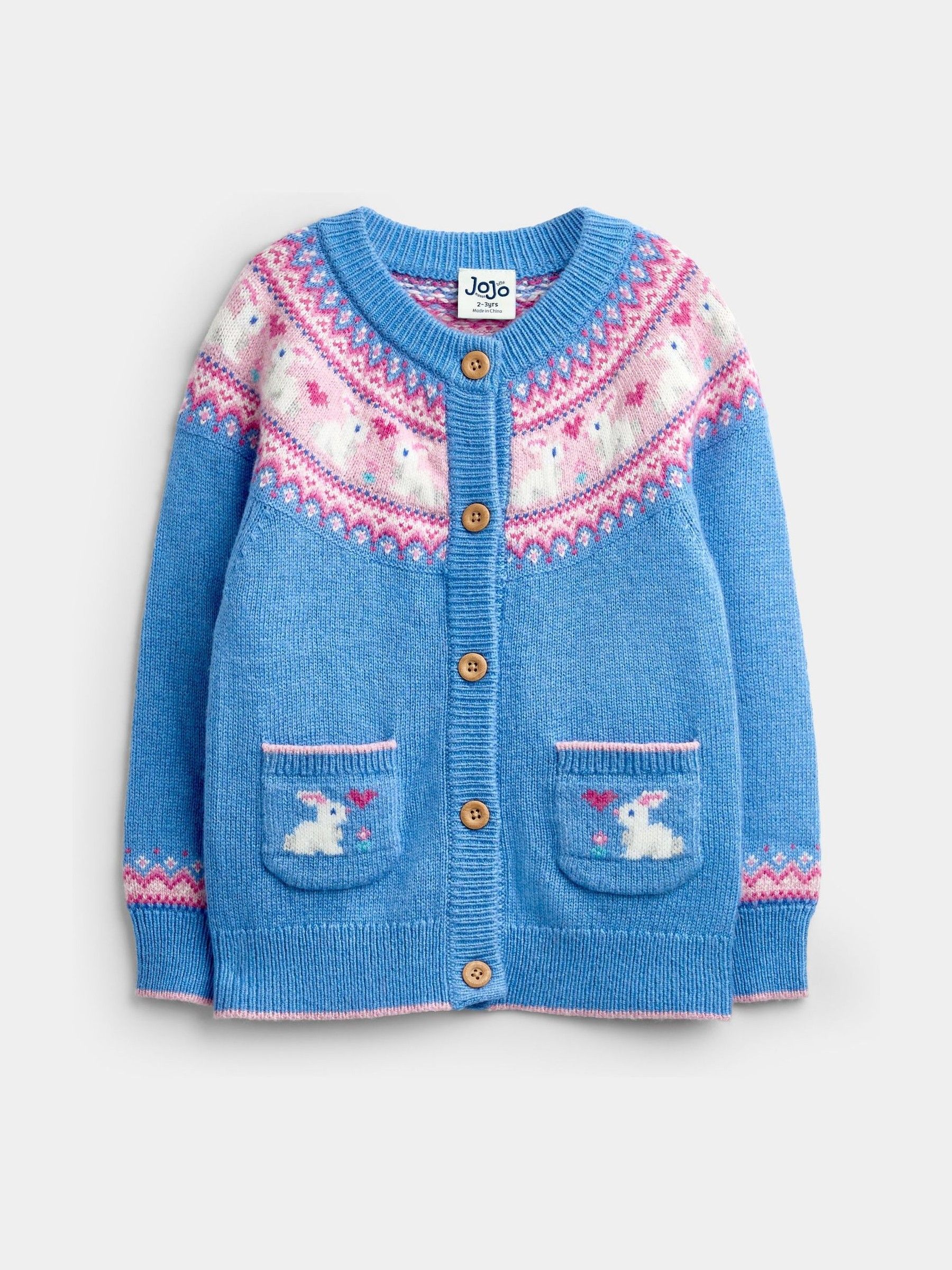 Blue Bunny Fairisle Cardigan - Image 1 of 4 Blue Bunny Fairisle Cardigan - Image 1 of 4