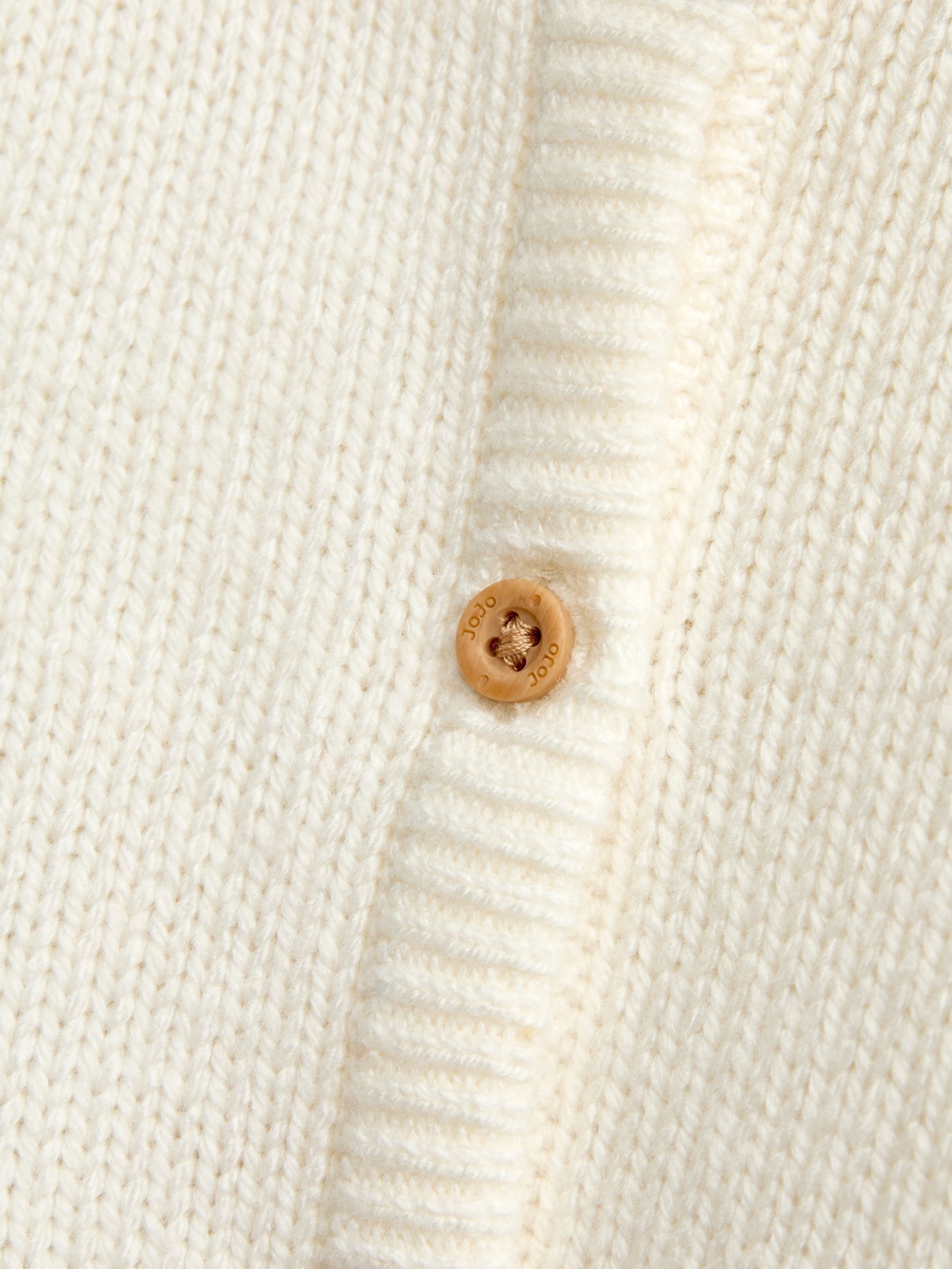 Cream Floral Embroidered Knit Cardigan - Image 4 of 4