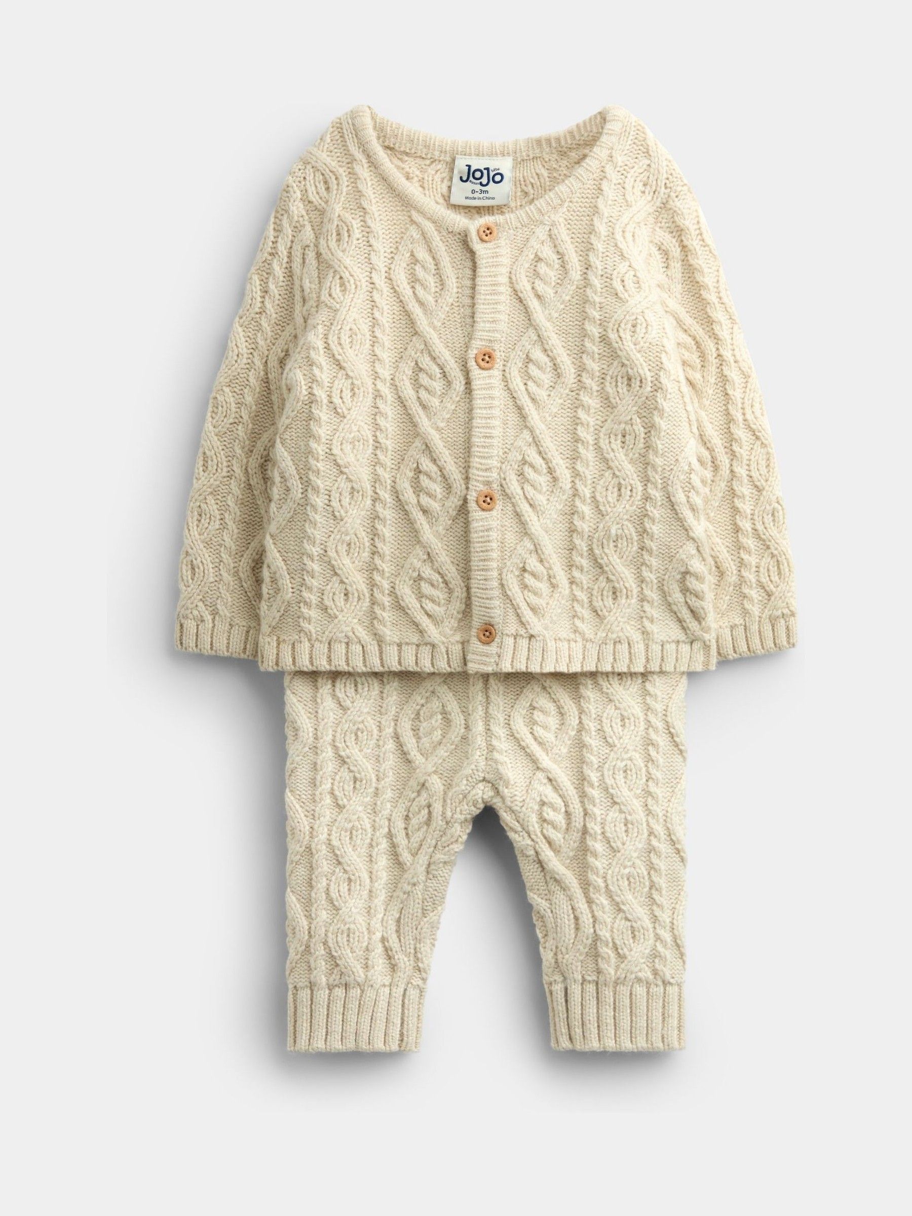 Natural Cable 3-Piece Cable Knit Set - Image 2 of 9