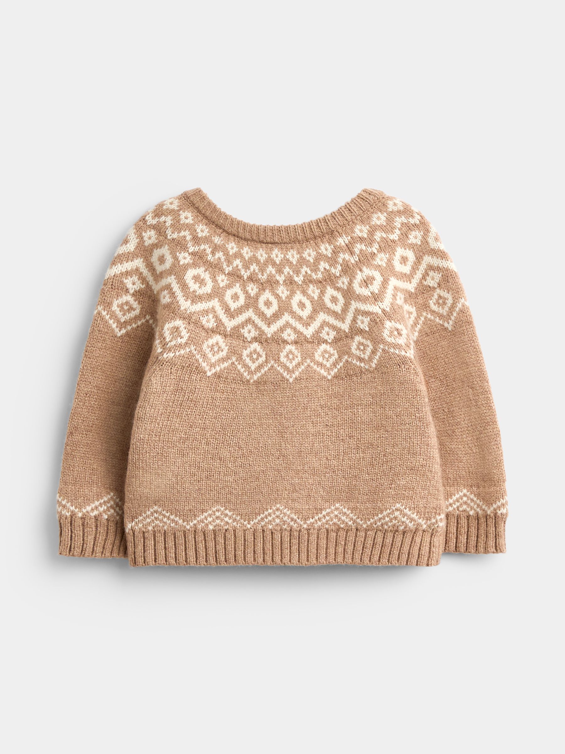 Brown Fairisle 3-Piece Fairisle Knit Set - Image 5 of 11