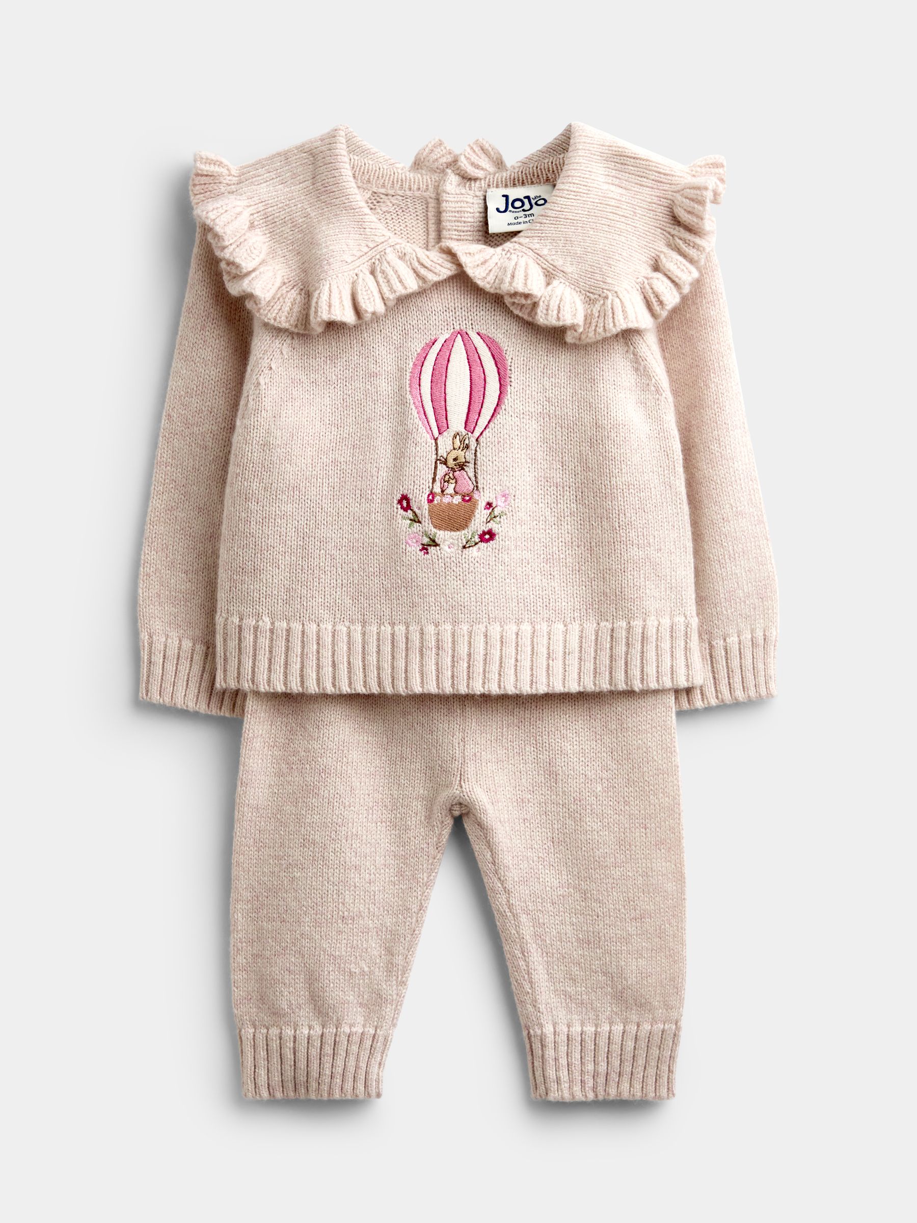 Pink Floral Peter Rabbit™ Flopsy Knit Jumper & Leggings Set - Image 4 of 9