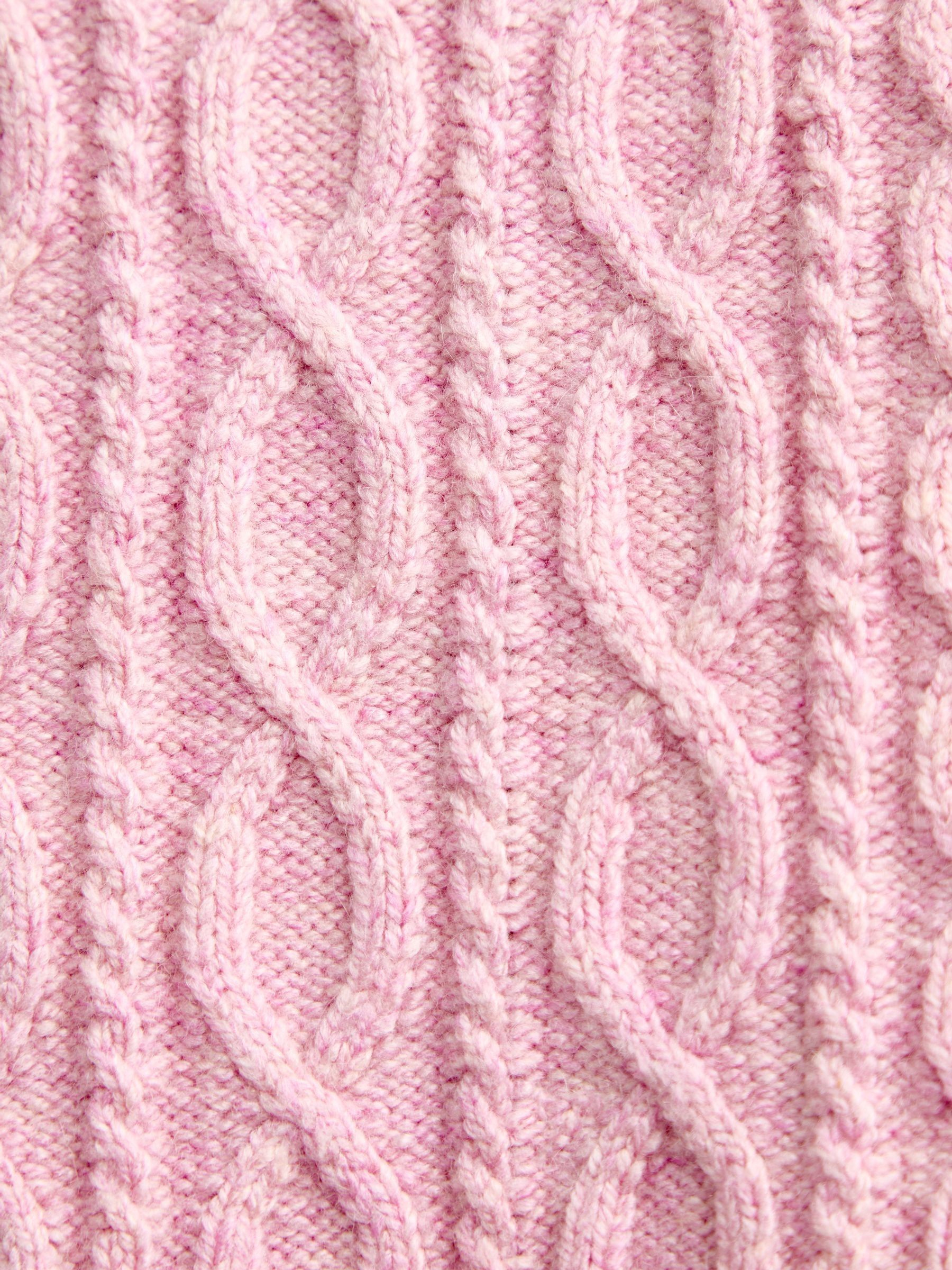 Pink Peter Rabbit Flopsy Embroidered Cable Knit Cardigan - Image 4 of 4 Pink Peter Rabbit Flopsy Embroidered Cable Knit Cardigan - Image 4 of 4