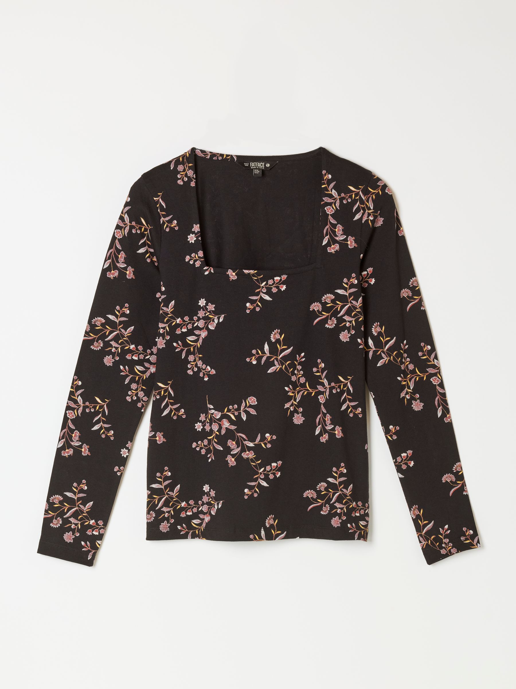 Thea Black Vintage Floral Long Sleeve Top - Image 5 of 5 Thea Black Vintage Floral Long Sleeve Top - Image 5 of 5