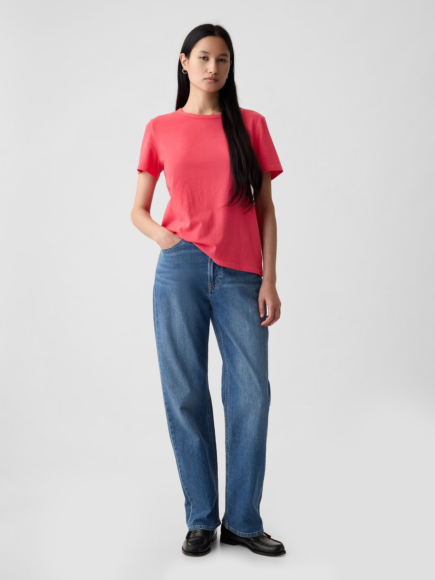 Pink Cotton Short Sleeve Vintage Crew Neck T-Shirt - Image 3 of 4
