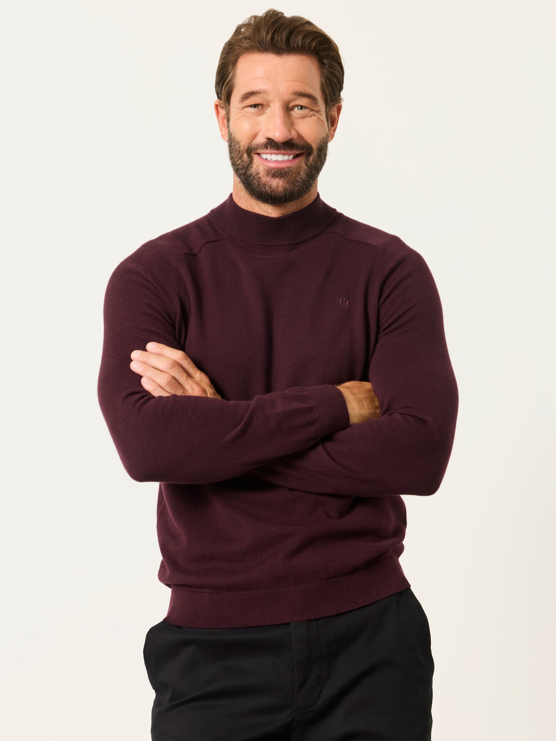 Rye Burgundy Red Turtle Neck Jumper - Image 1 of 6