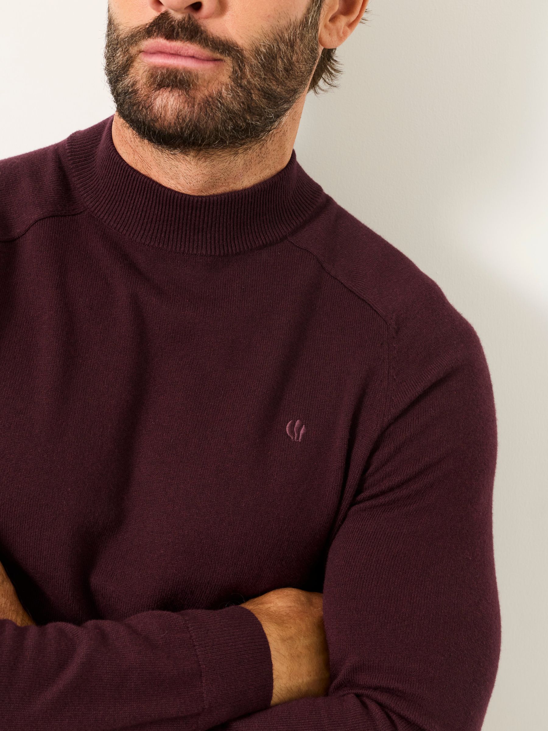 Rye Burgundy Red Turtle Neck Jumper - Image 3 of 6
