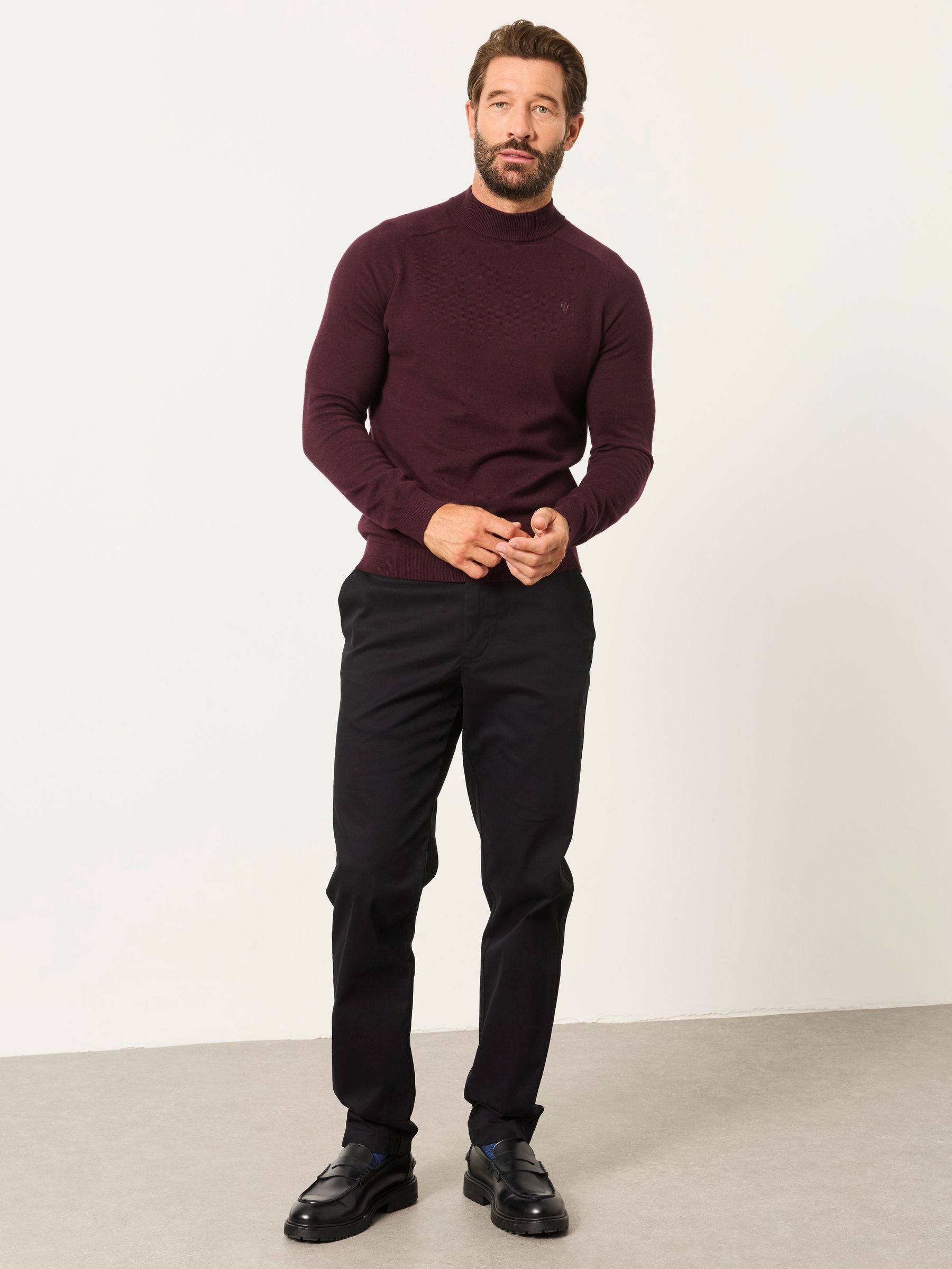 Rye Burgundy Red Turtle Neck Jumper - Image 4 of 6
