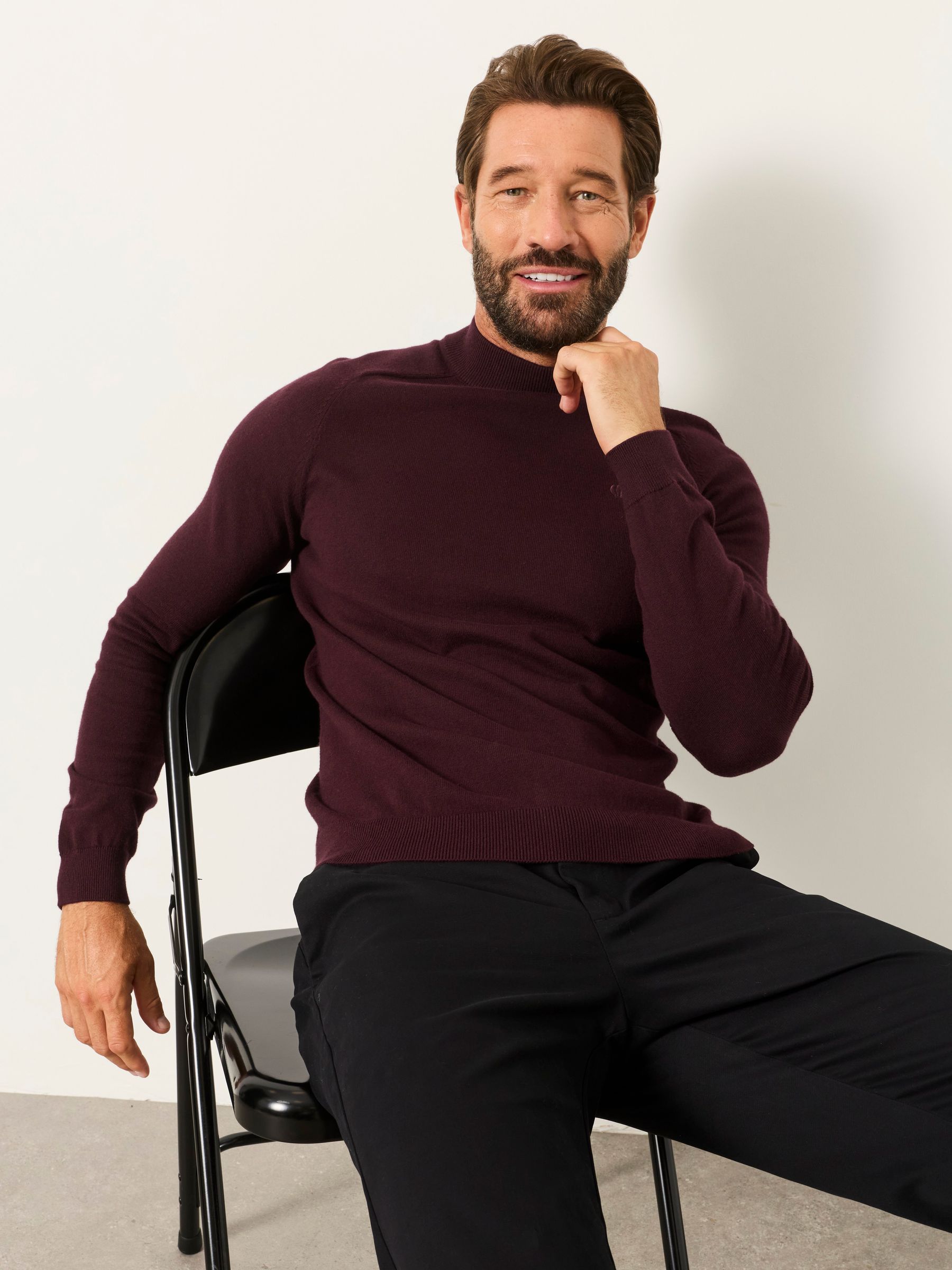 Rye Burgundy Red Turtle Neck Jumper - Image 5 of 6