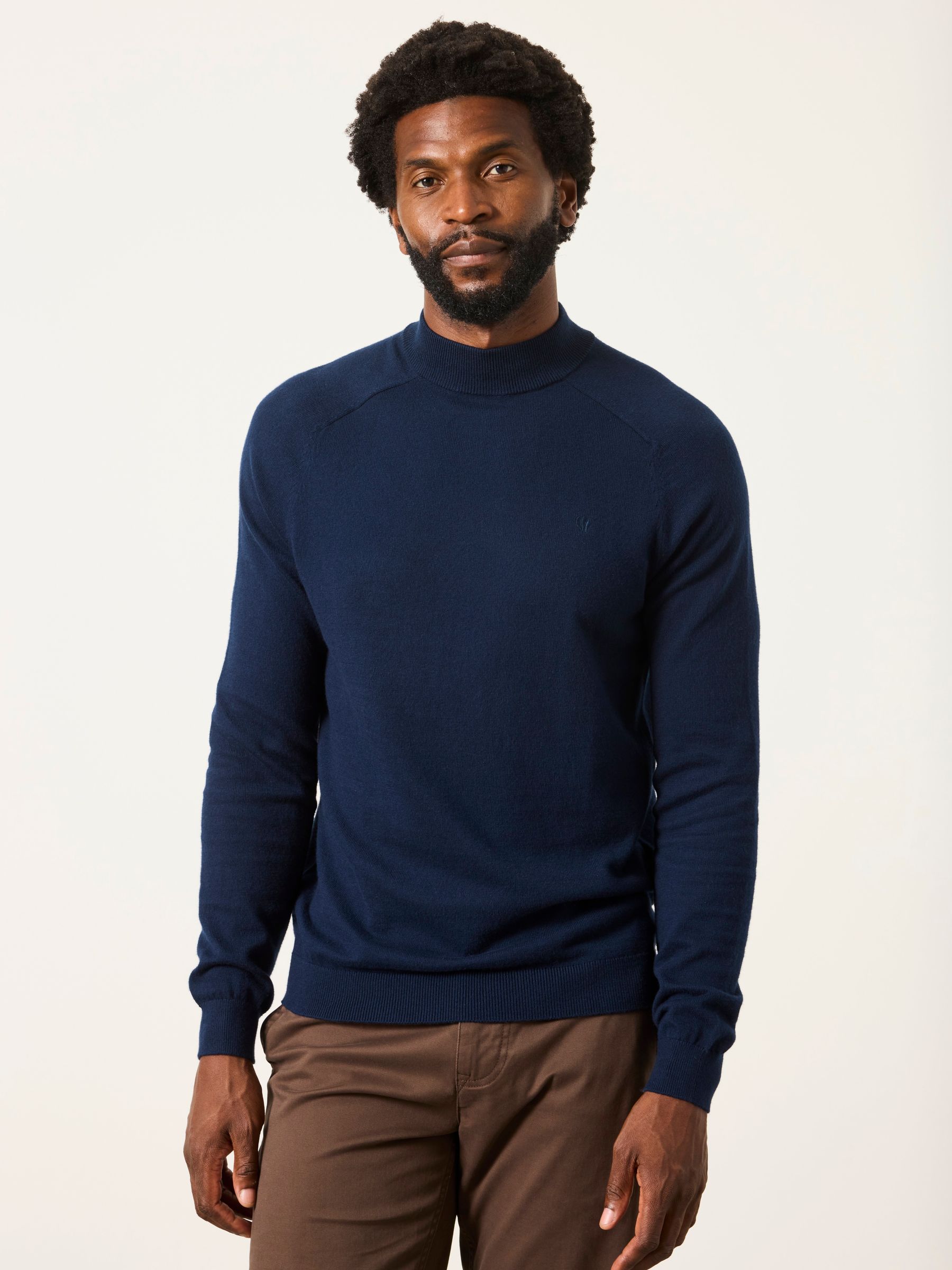 Rye Navy Turtle Neck Jumper - Image 1 of 5