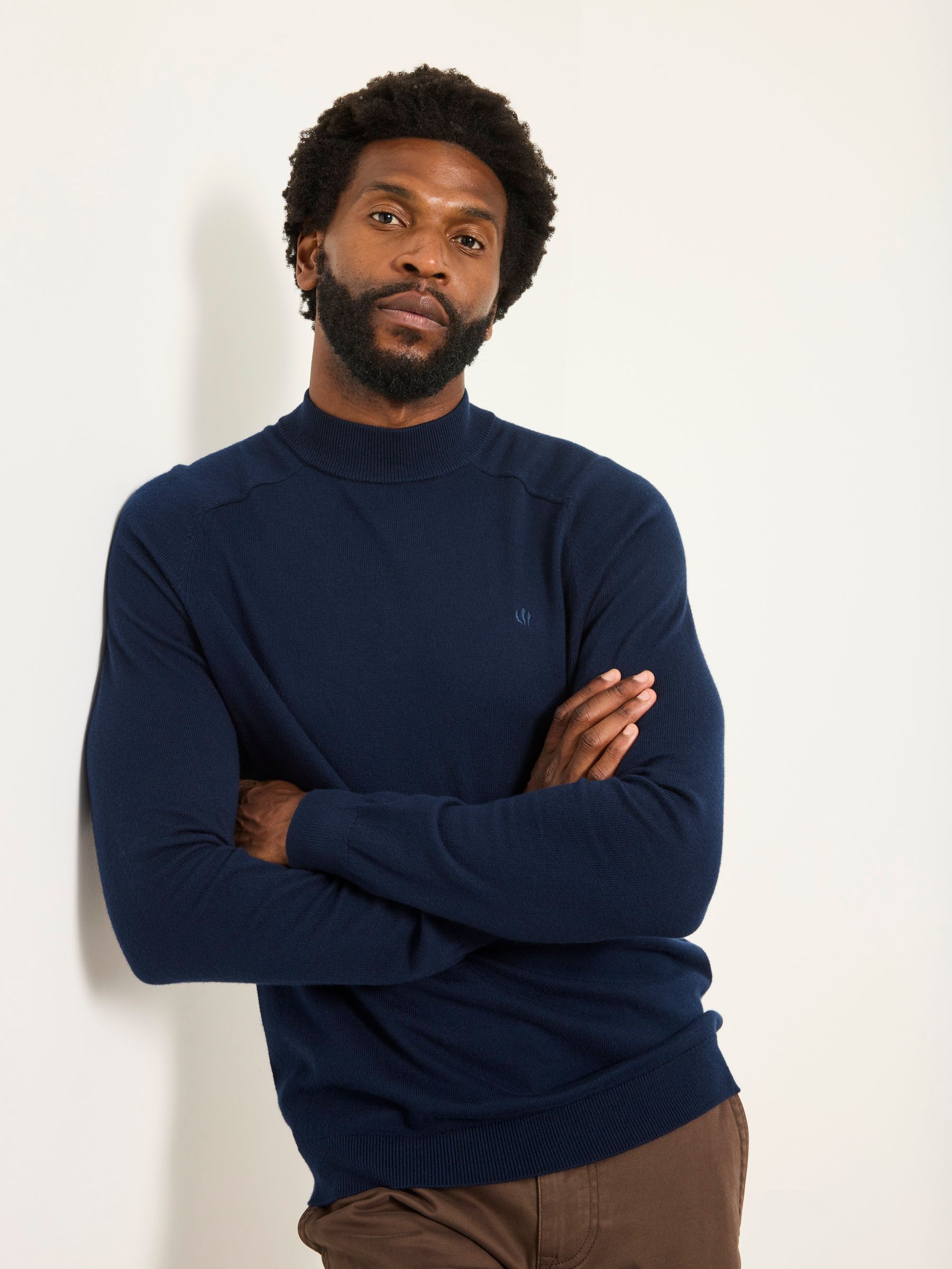 Rye Navy Turtle Neck Jumper - Image 3 of 5