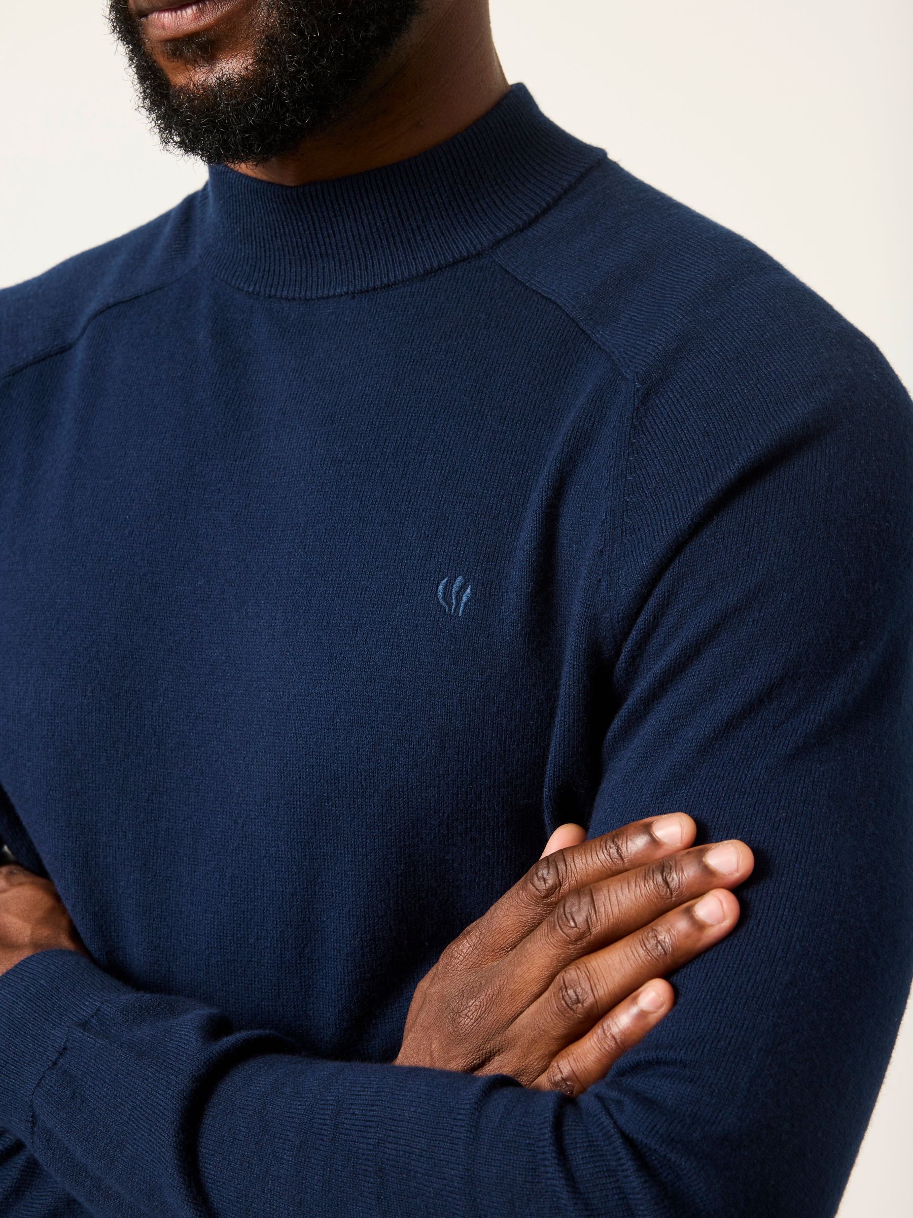 Rye Navy Turtle Neck Jumper - Image 4 of 5