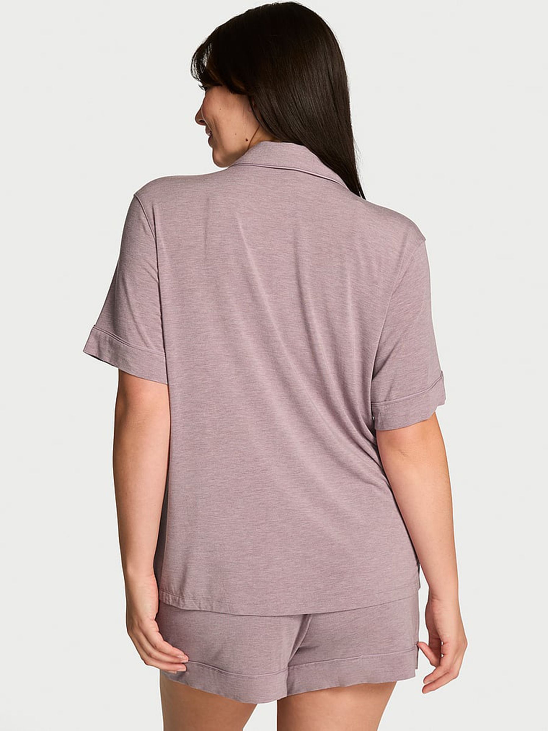 Heather Violet Haze Purple Modal Short Pyjamas Set - Image 2 of 2 Heather Violet Haze Purple Modal Short Pyjamas Set - Image 2 of 2