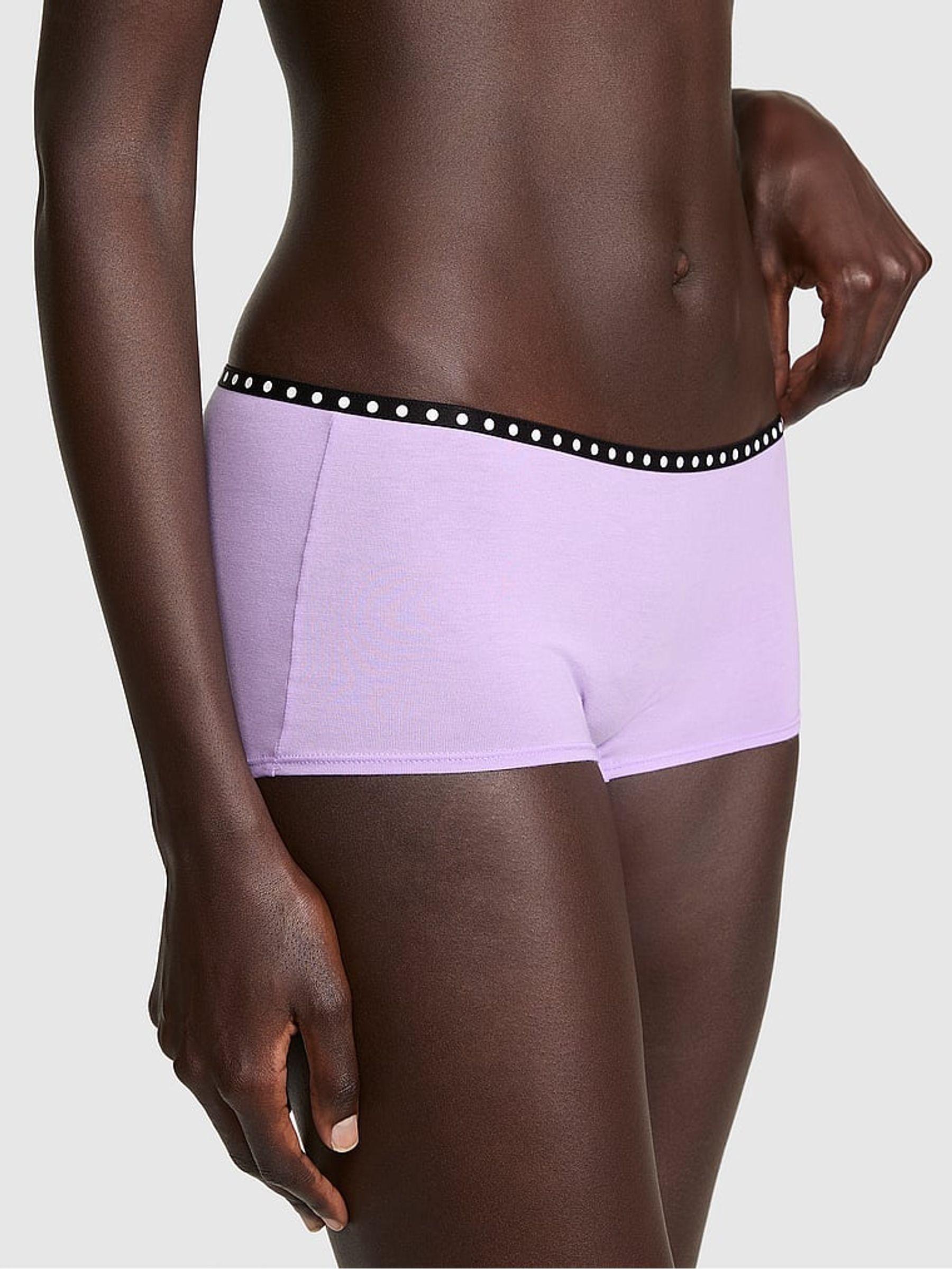 Lilac Purple Crush Short Cotton Mini Logo Knickers - Image 1 of 2 Lilac Purple Crush Short Cotton Mini Logo Knickers - Image 1 of 2