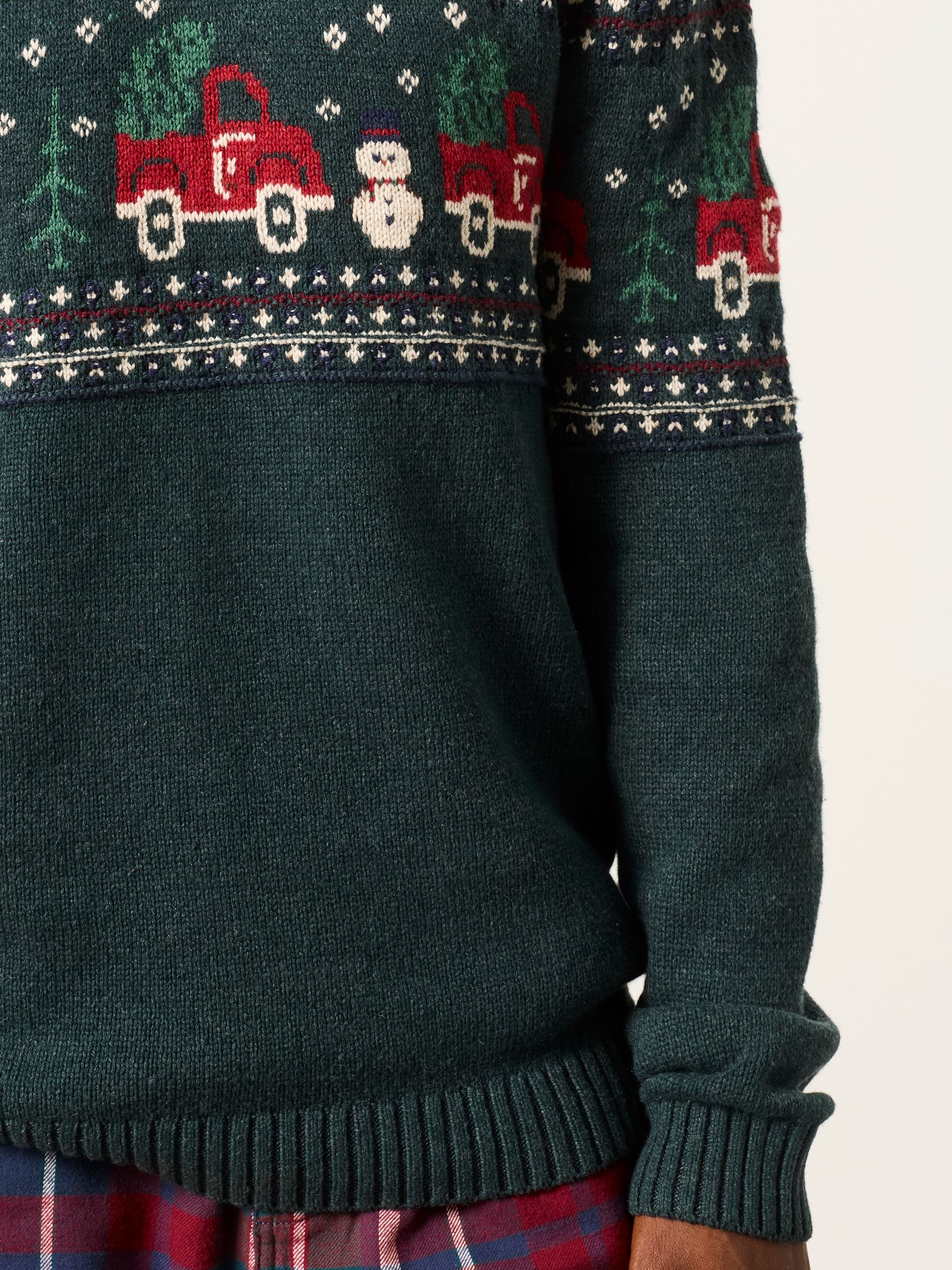 Green Car Crew Neck Christmas Jumper - Image 5 of 7