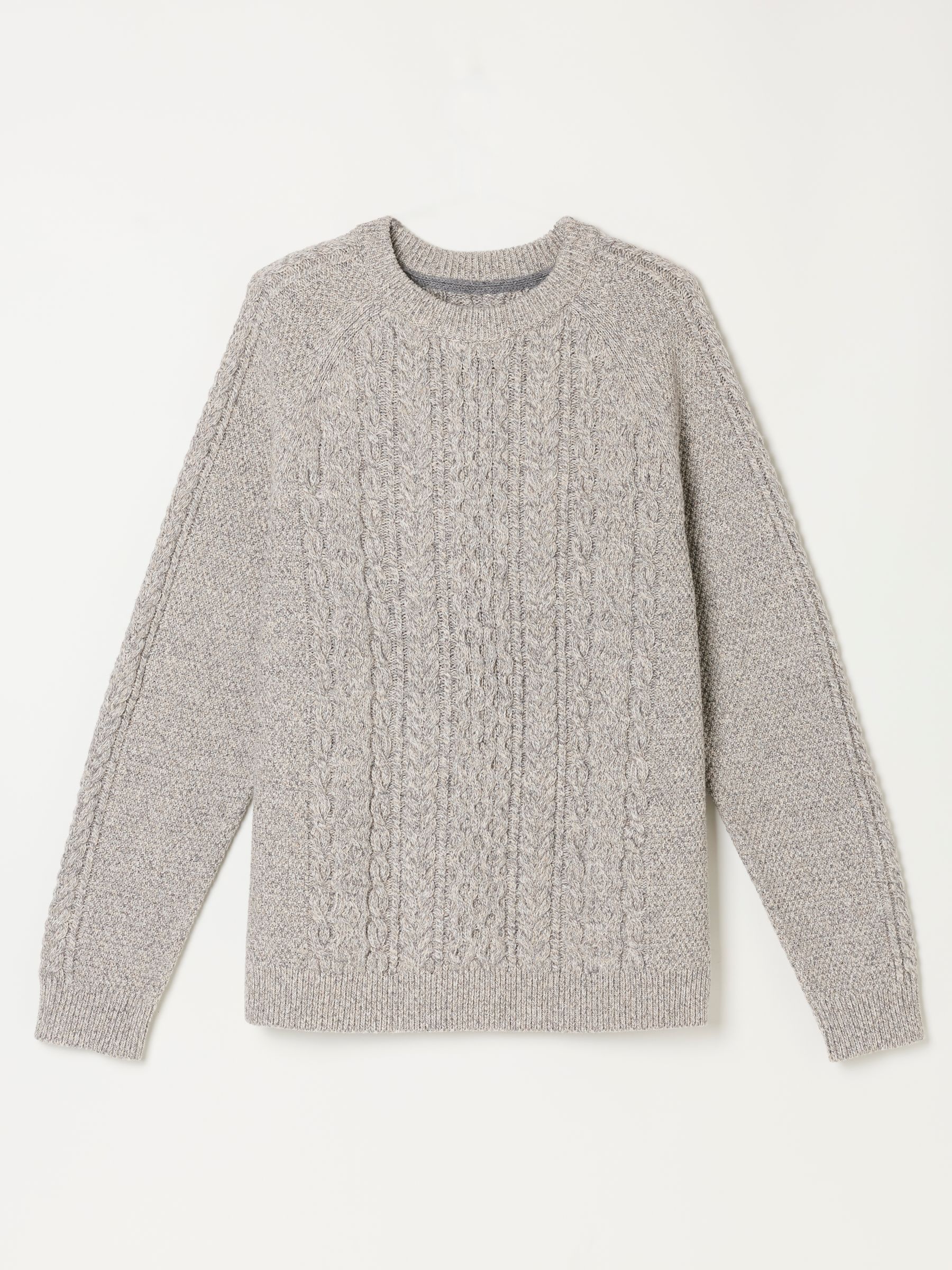 Grey Penton Knitted Cable Crew Jumper - Image 6 of 6 Grey Penton Knitted Cable Crew Jumper - Image 6 of 6