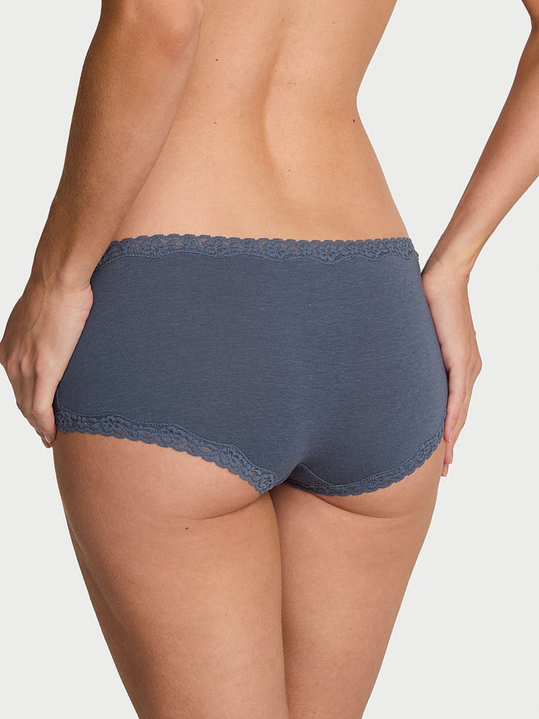 Bluestream Short Cotton Lace Waist Knickers - Image 2 of 2
