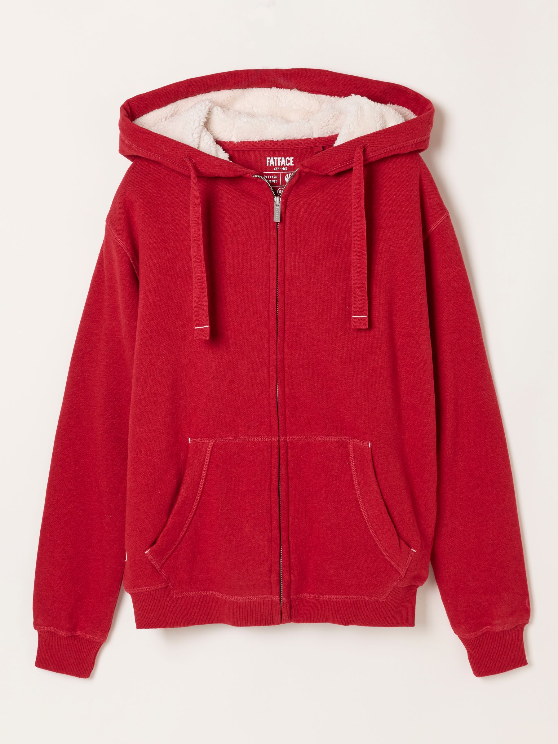 Amy Red Borg Zip Through Hoodie - Image 7 of 7 Amy Red Borg Zip Through Hoodie - Image 7 of 7