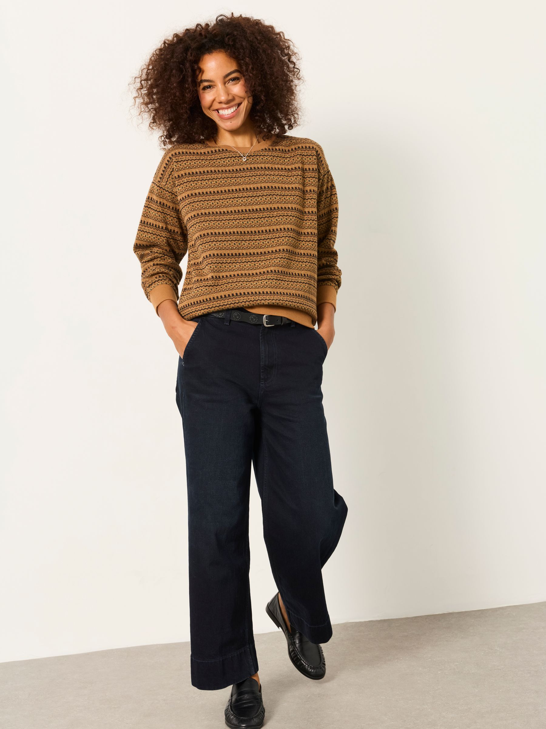 Brown Textured Fairilse Sparkle Crew Sweat - Image 3 of 6