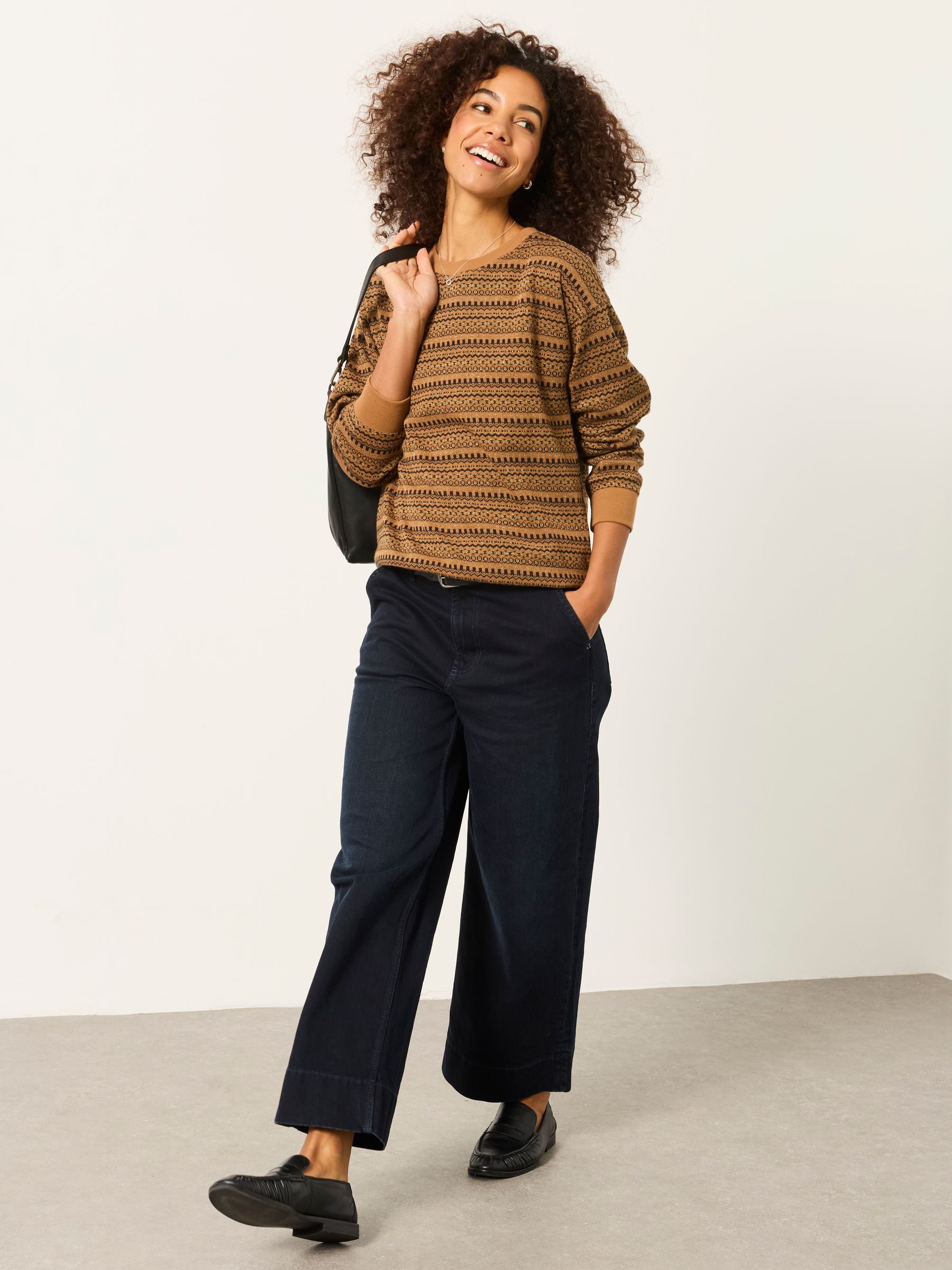 Brown Textured Fairilse Sparkle Crew Sweat - Image 5 of 6
