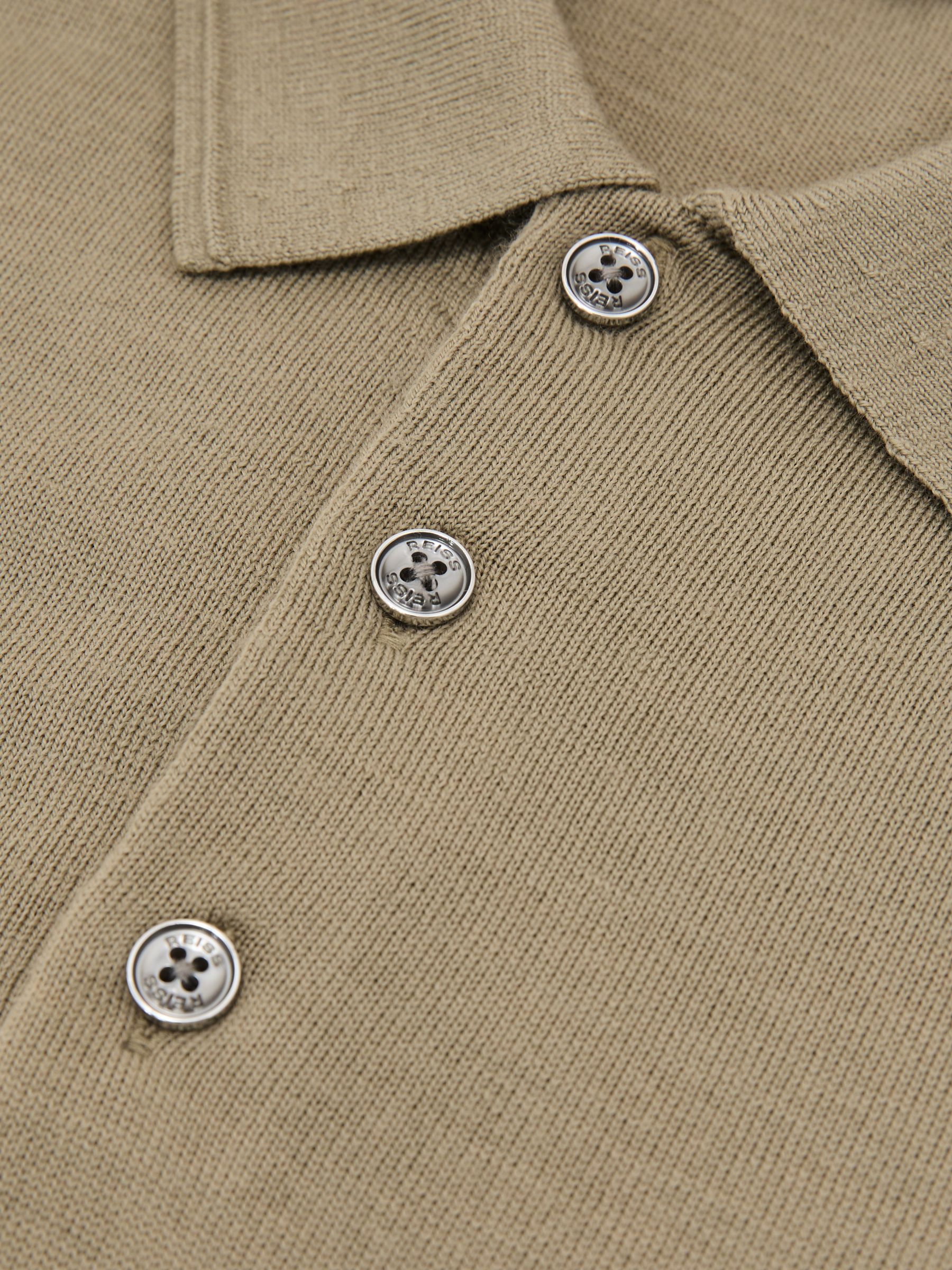 Polo Shirt in Soft Olive Green - Image 6 of 6