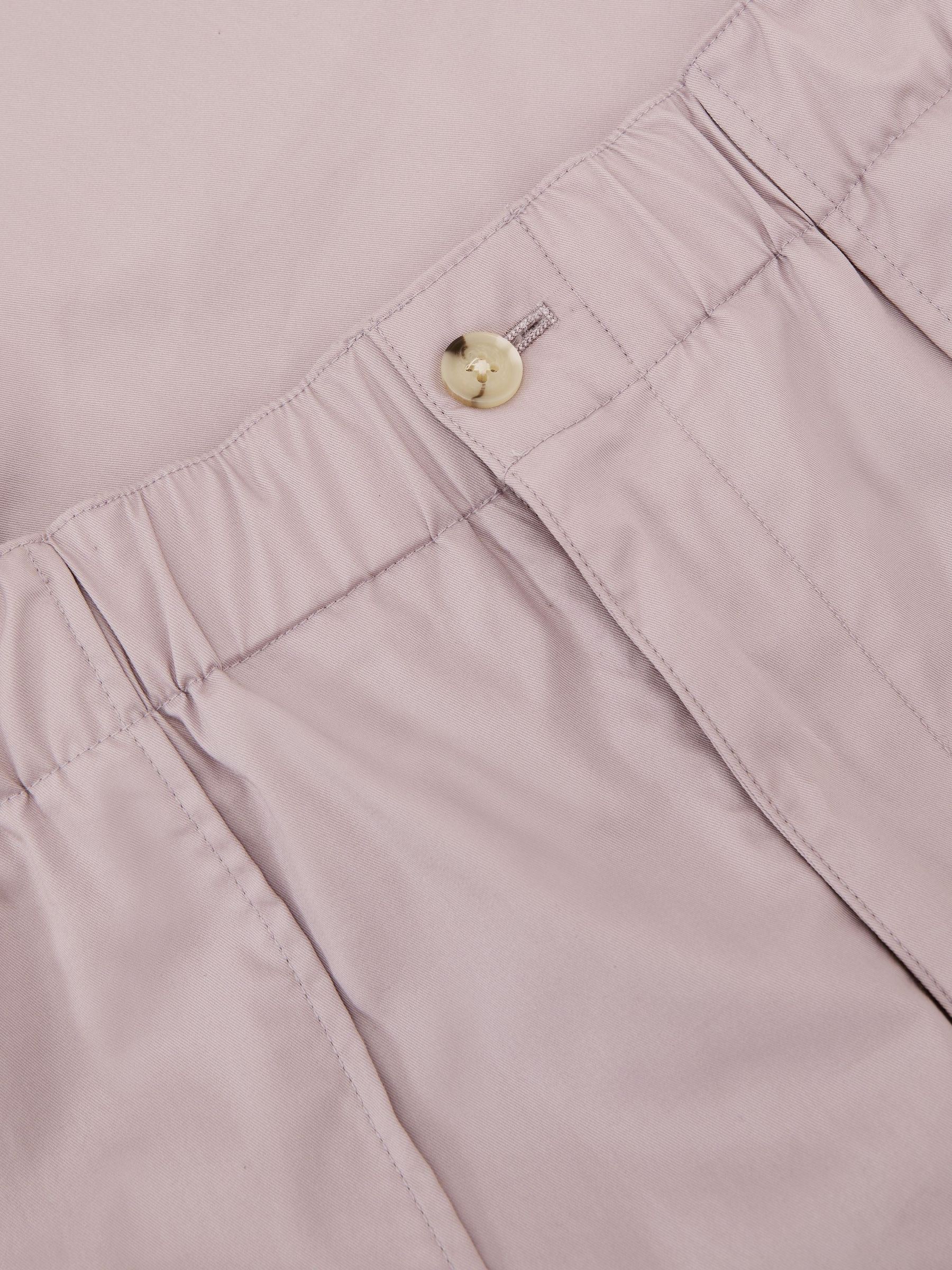 Cotton-Blend Lightweight Tapered Trousers in Pink - Image 6 of 6