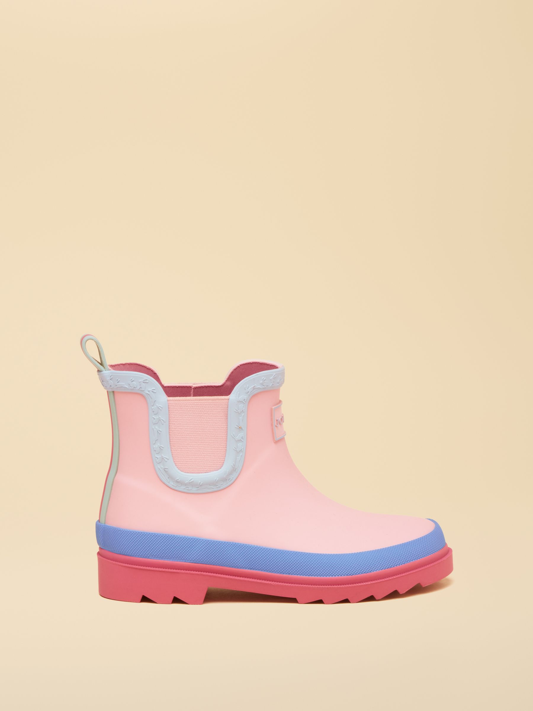 Kids Pink Colourblock Ankle Wellies - Image 3 of 6