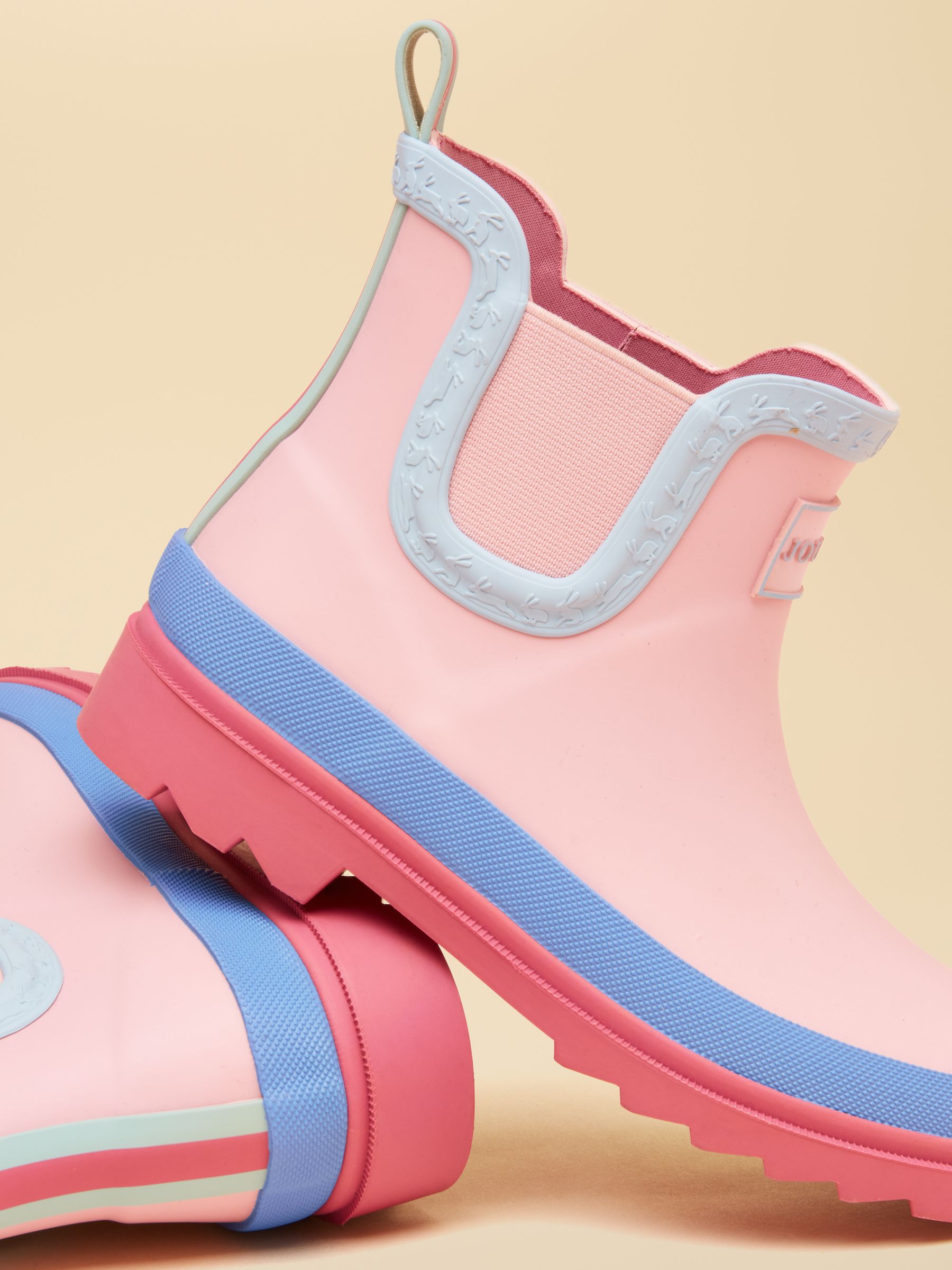Kids Pink Colourblock Ankle Wellies - Image 5 of 6