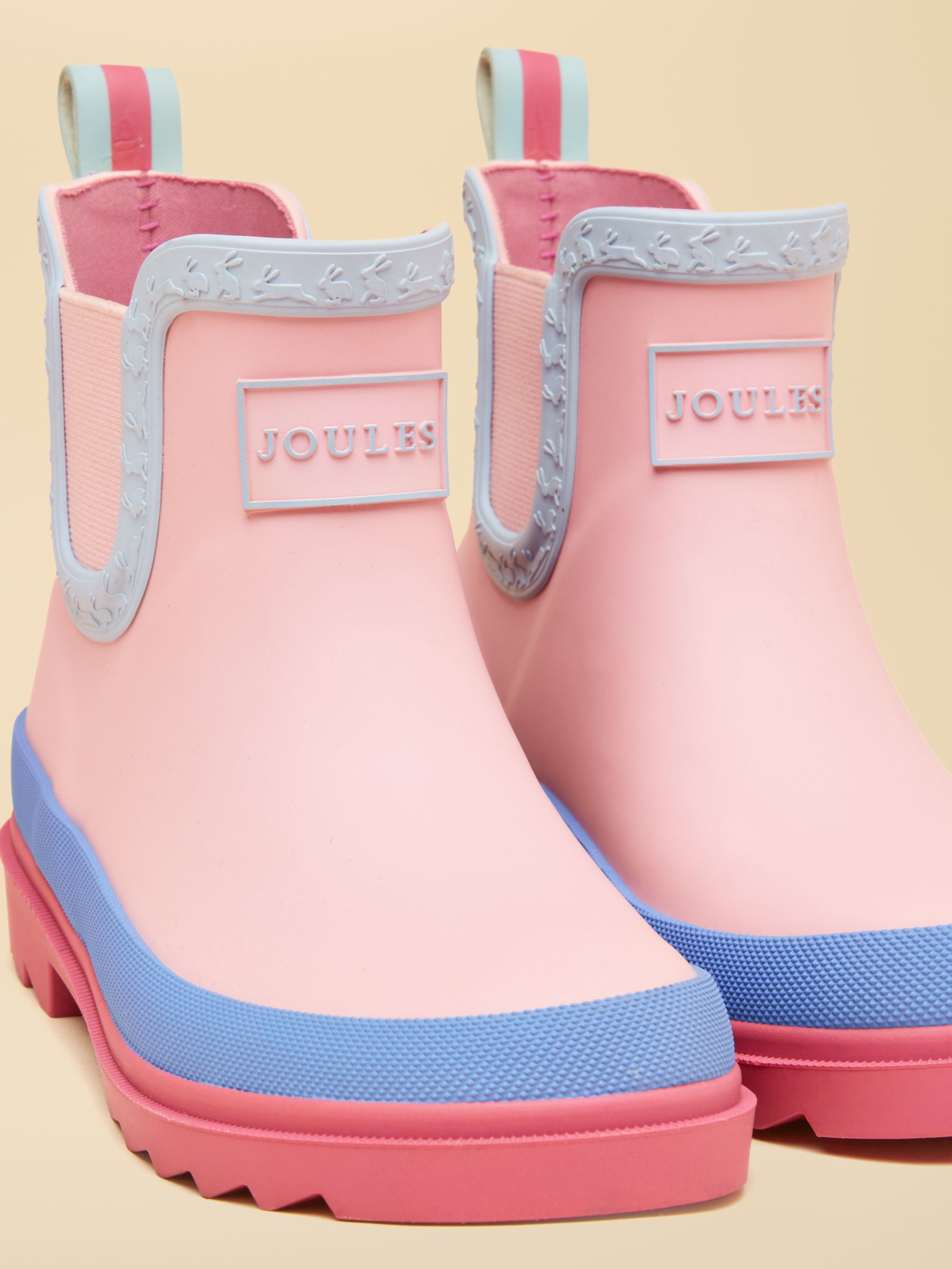 Kids Pink Colourblock Ankle Wellies - Image 6 of 6