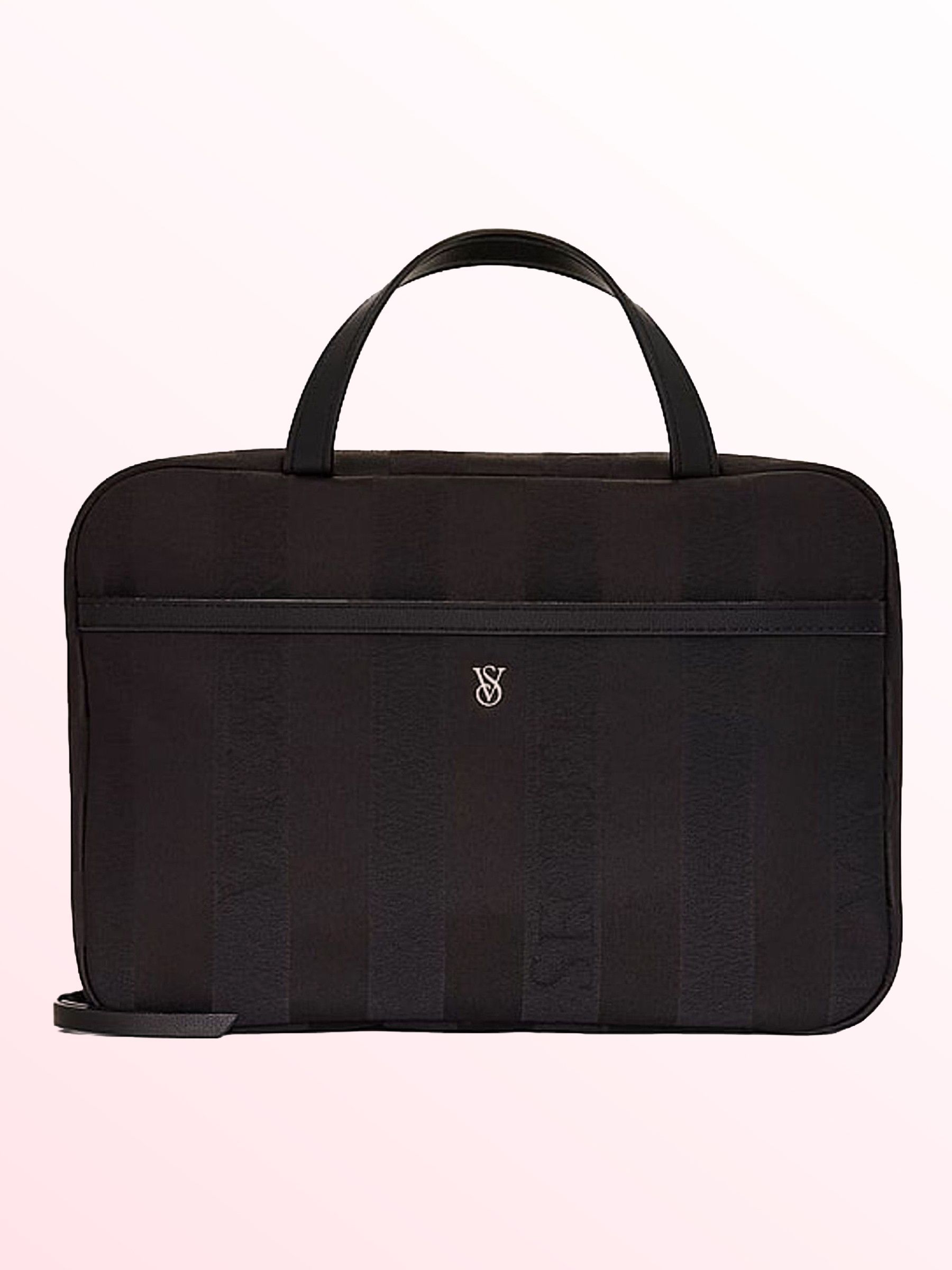 Black Stripe Makeup Bag - Image 1 of 2 Black Stripe Makeup Bag - Image 1 of 2
