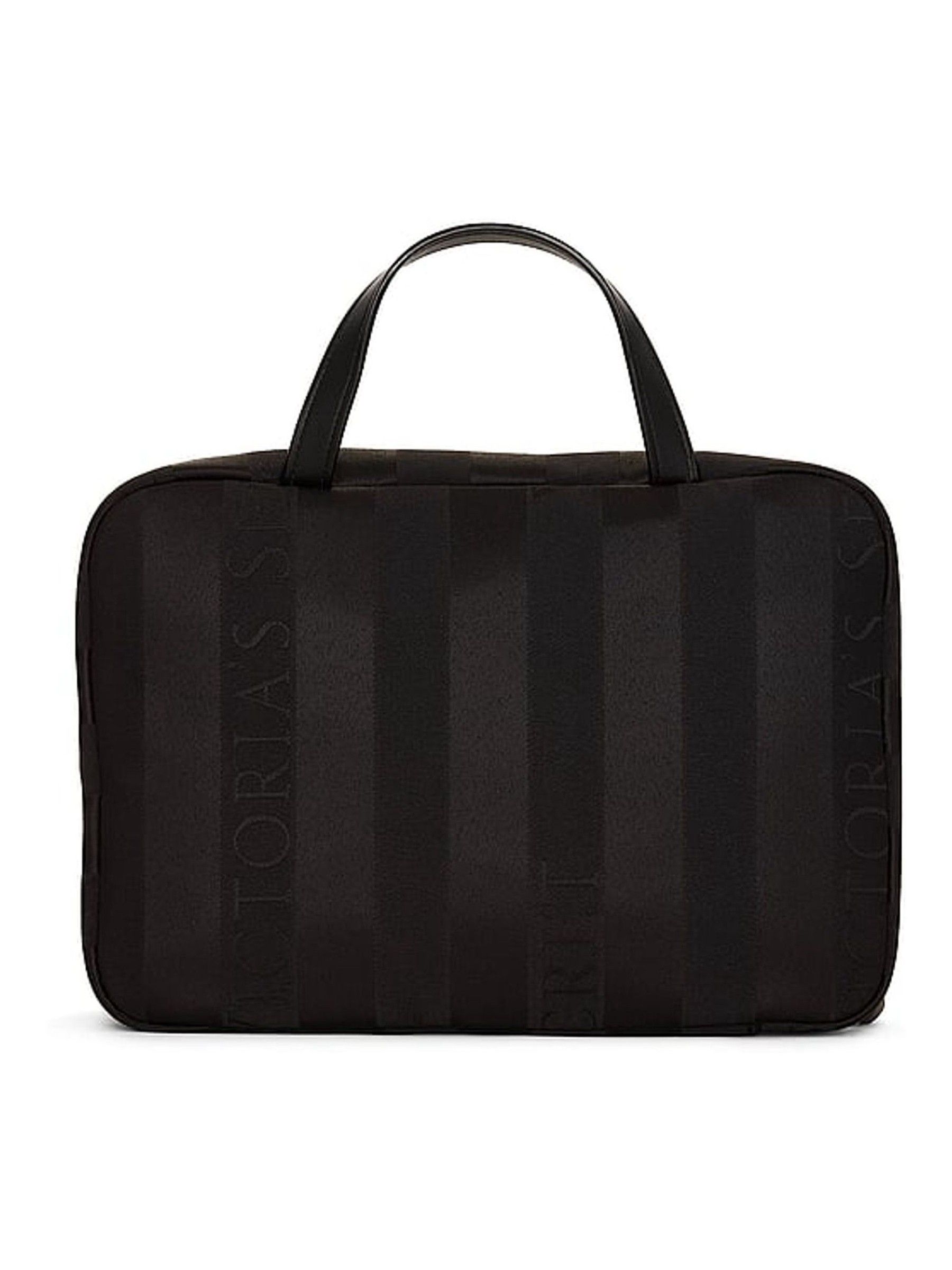 Black Stripe Makeup Bag - Image 2 of 2 Black Stripe Makeup Bag - Image 2 of 2