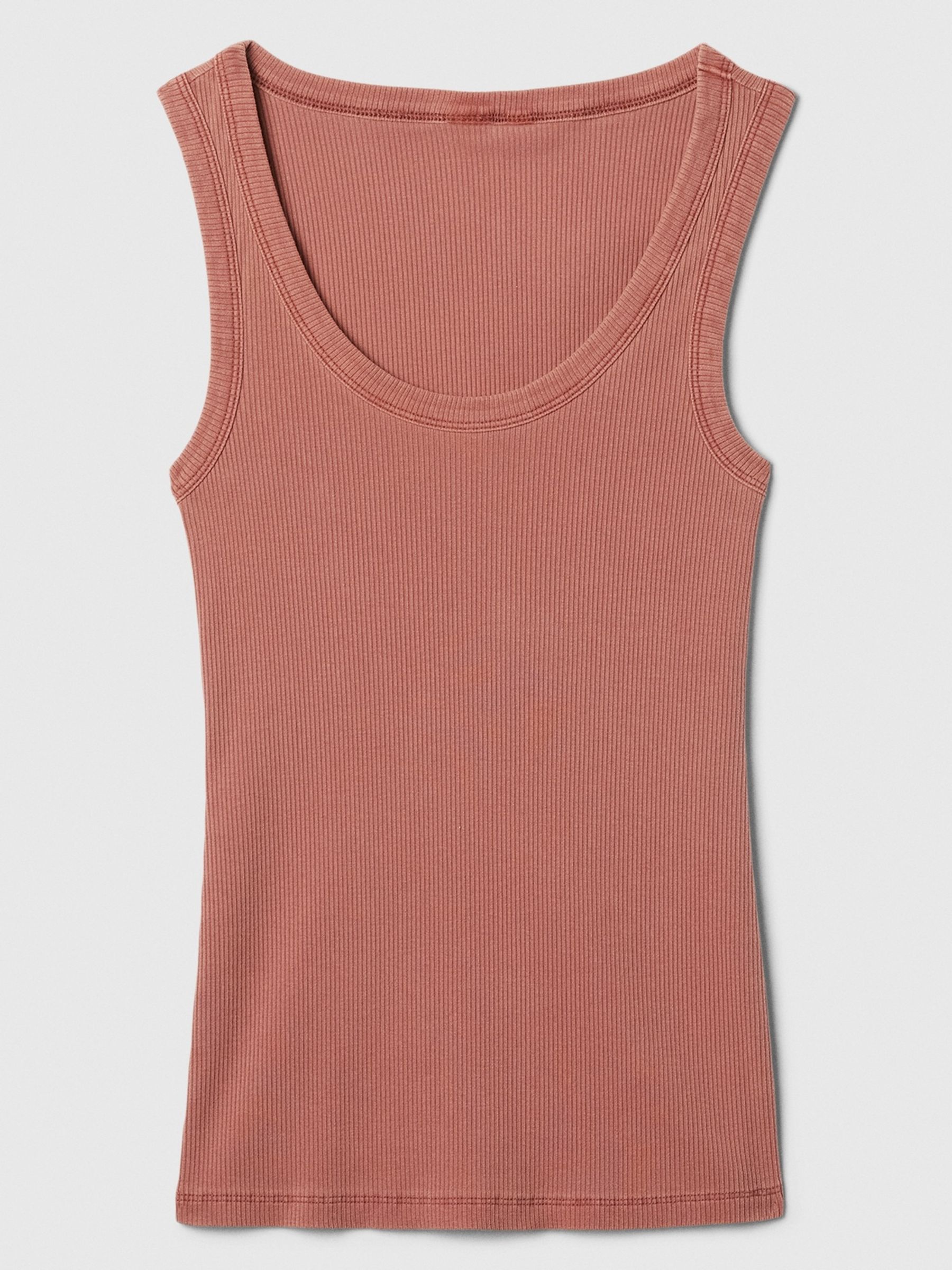 Brown Ribbed Knit Vest - Image 5 of 5