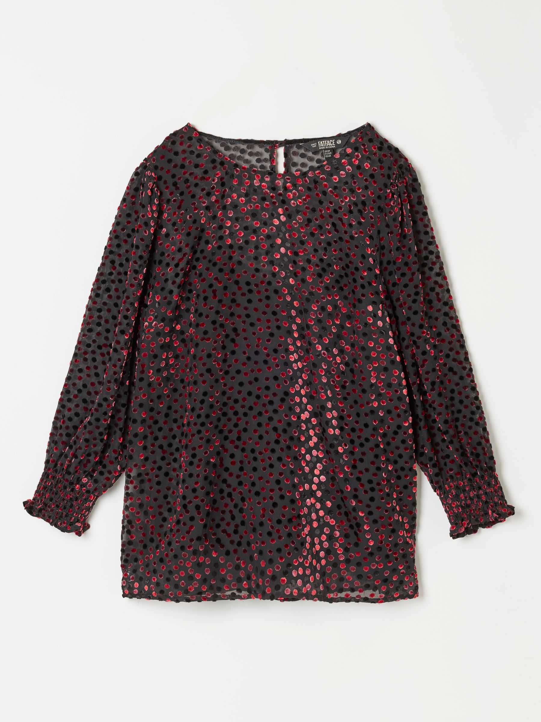 Shelby Black Devore Blouse - Image 6 of 7