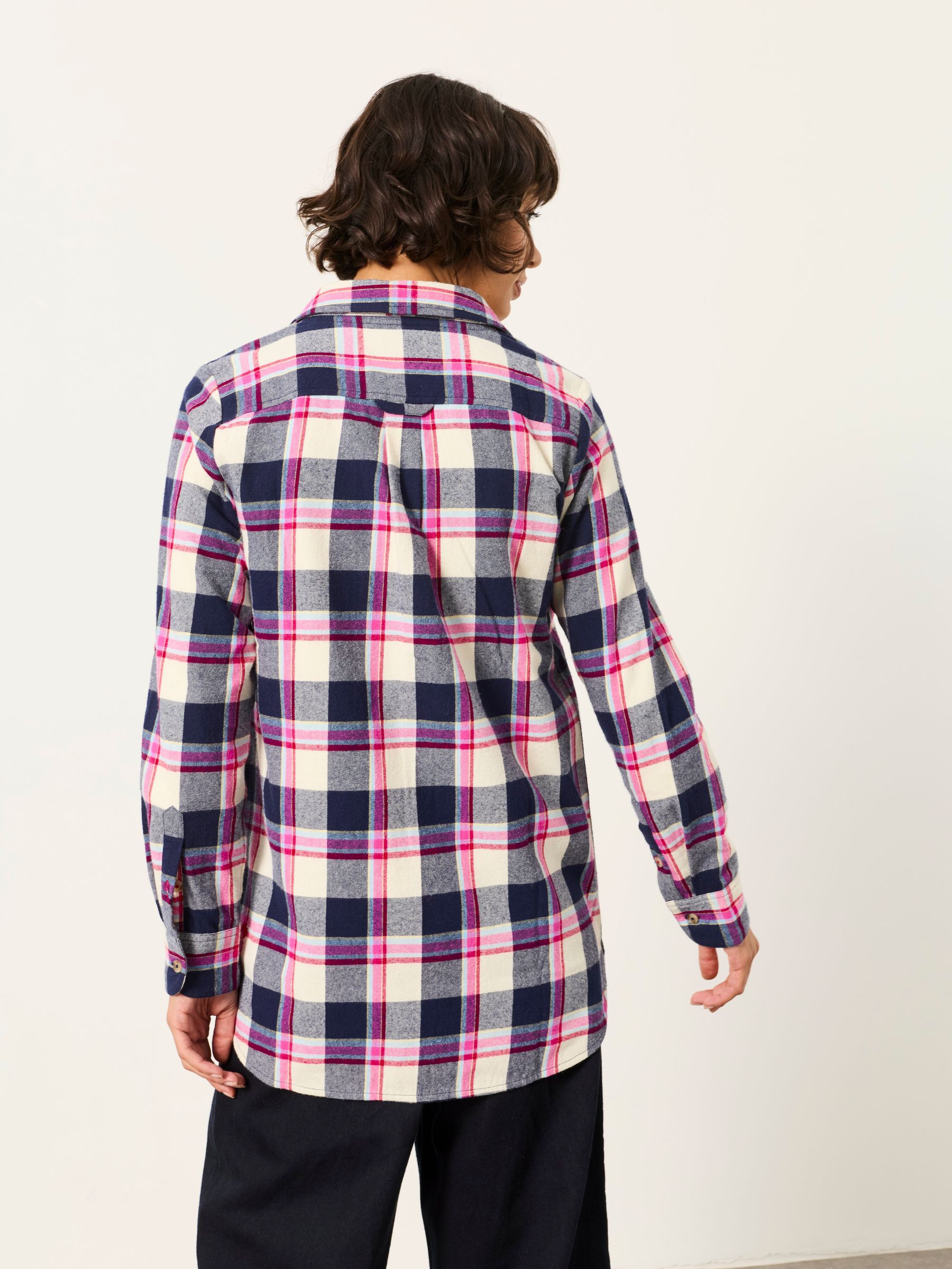 Olivia Navy Check Shirt - Image 2 of 6