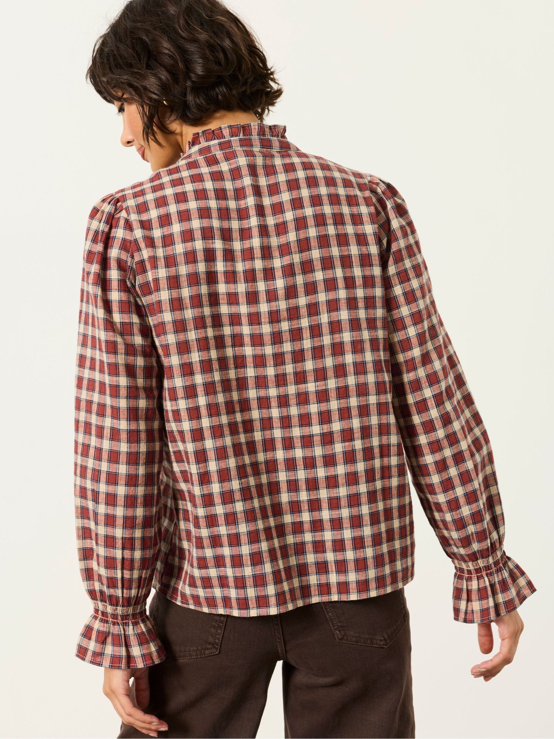 Pia Brown Check Shirt - Image 2 of 6