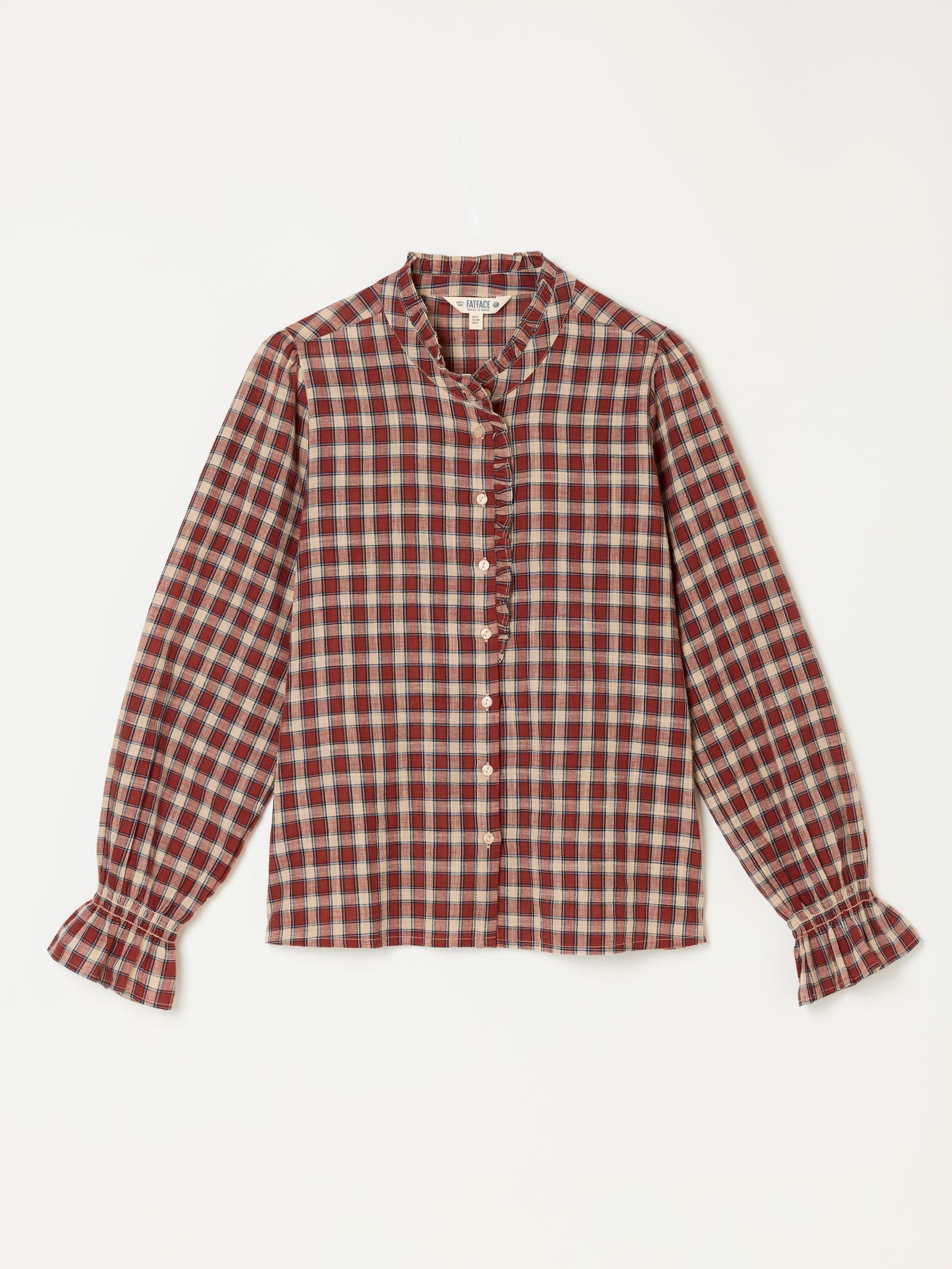 Pia Brown Check Shirt - Image 6 of 6