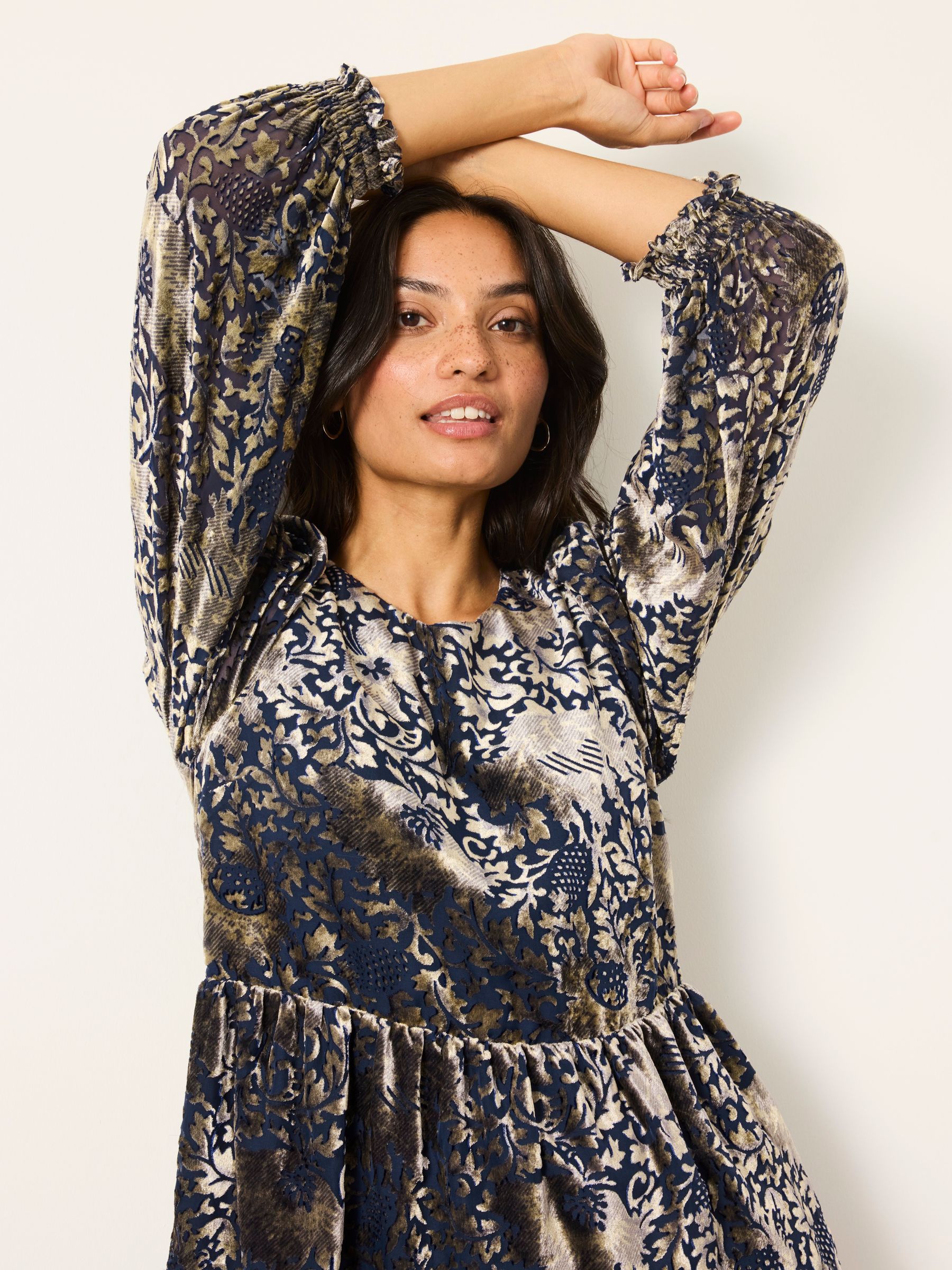 Veronica Ink Devore Blouse - Image 5 of 7