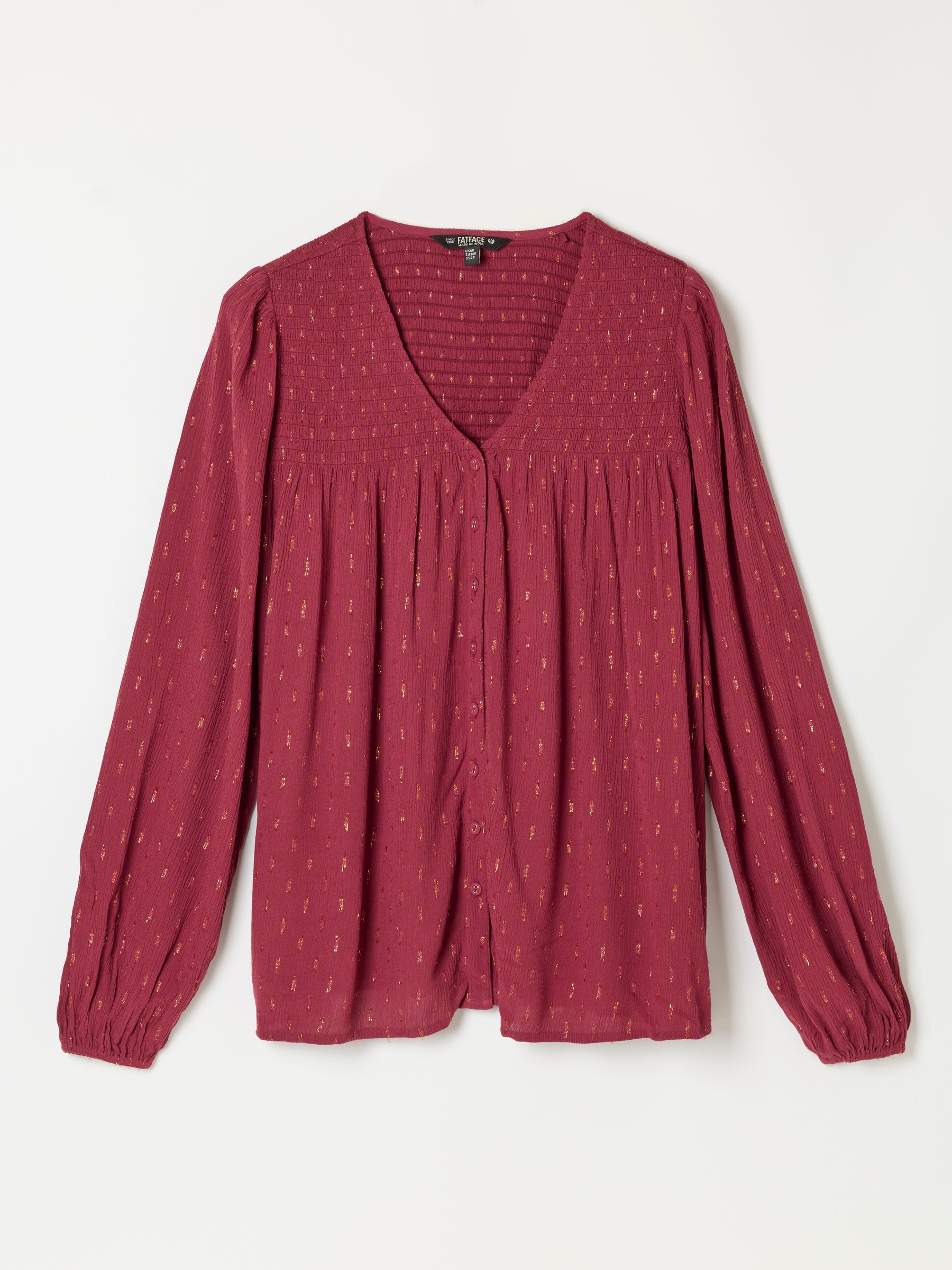 Nessie Red Metallic Blouse - Image 6 of 6