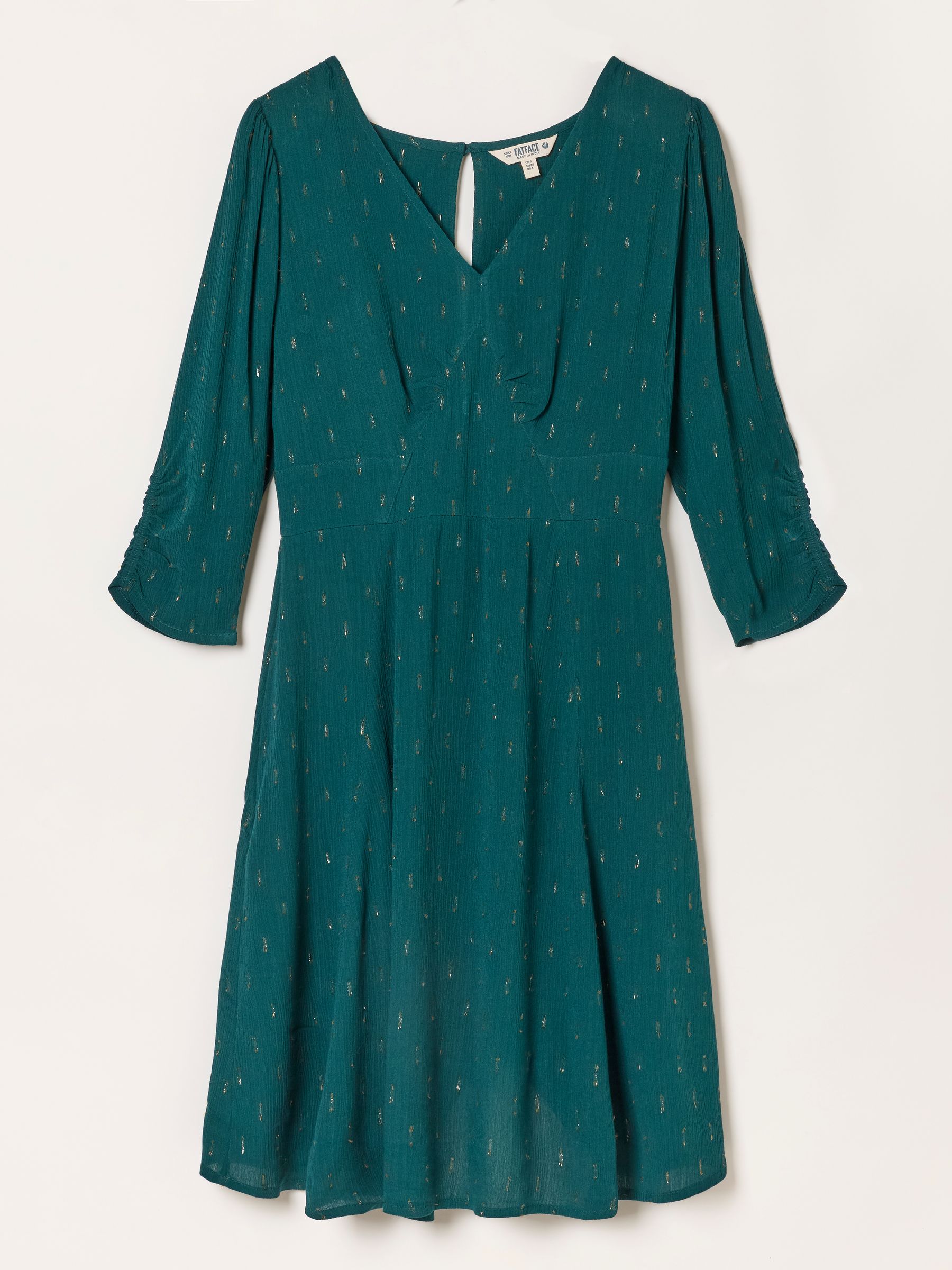 Anya Teal Blue Spot Dress - Image 6 of 6