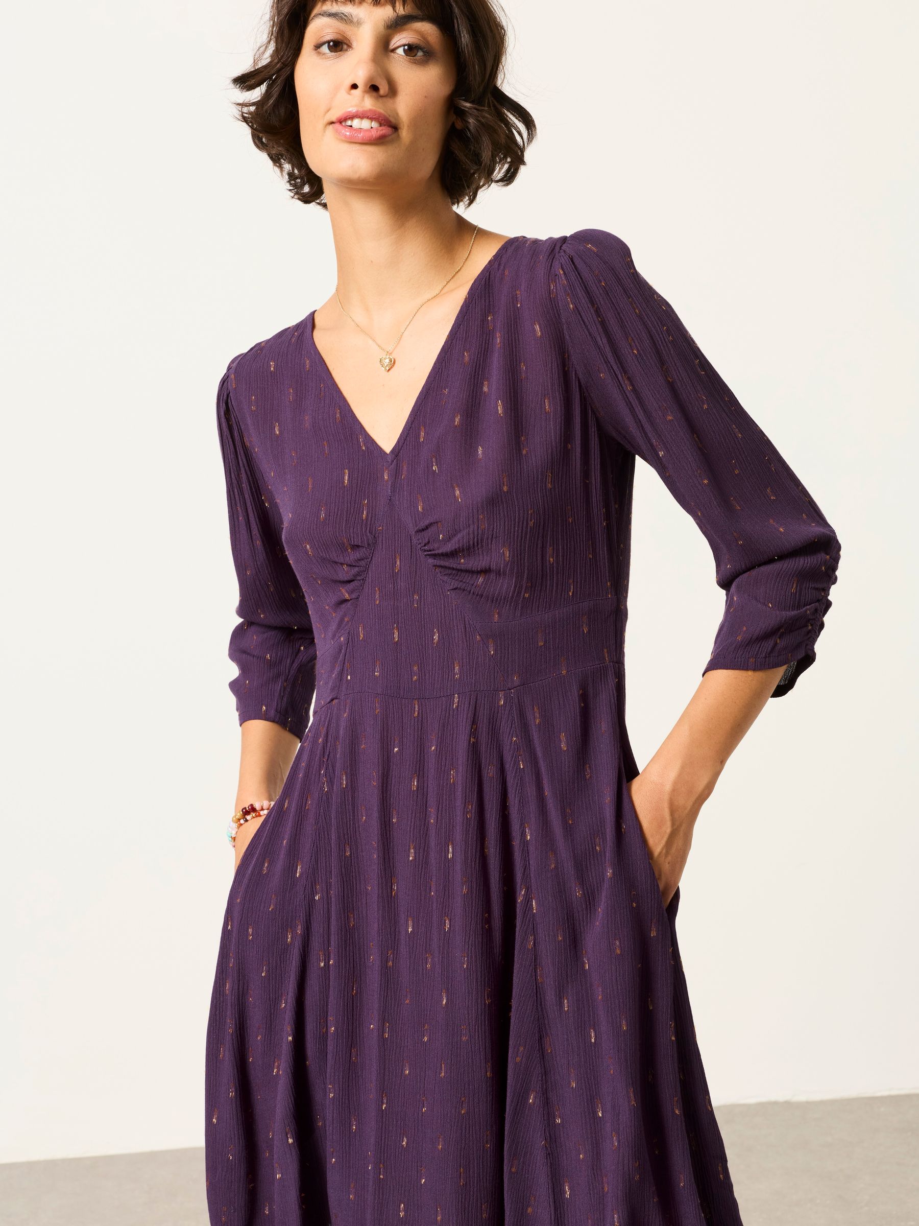 Anya Purple Spot Dress - Image 4 of 6