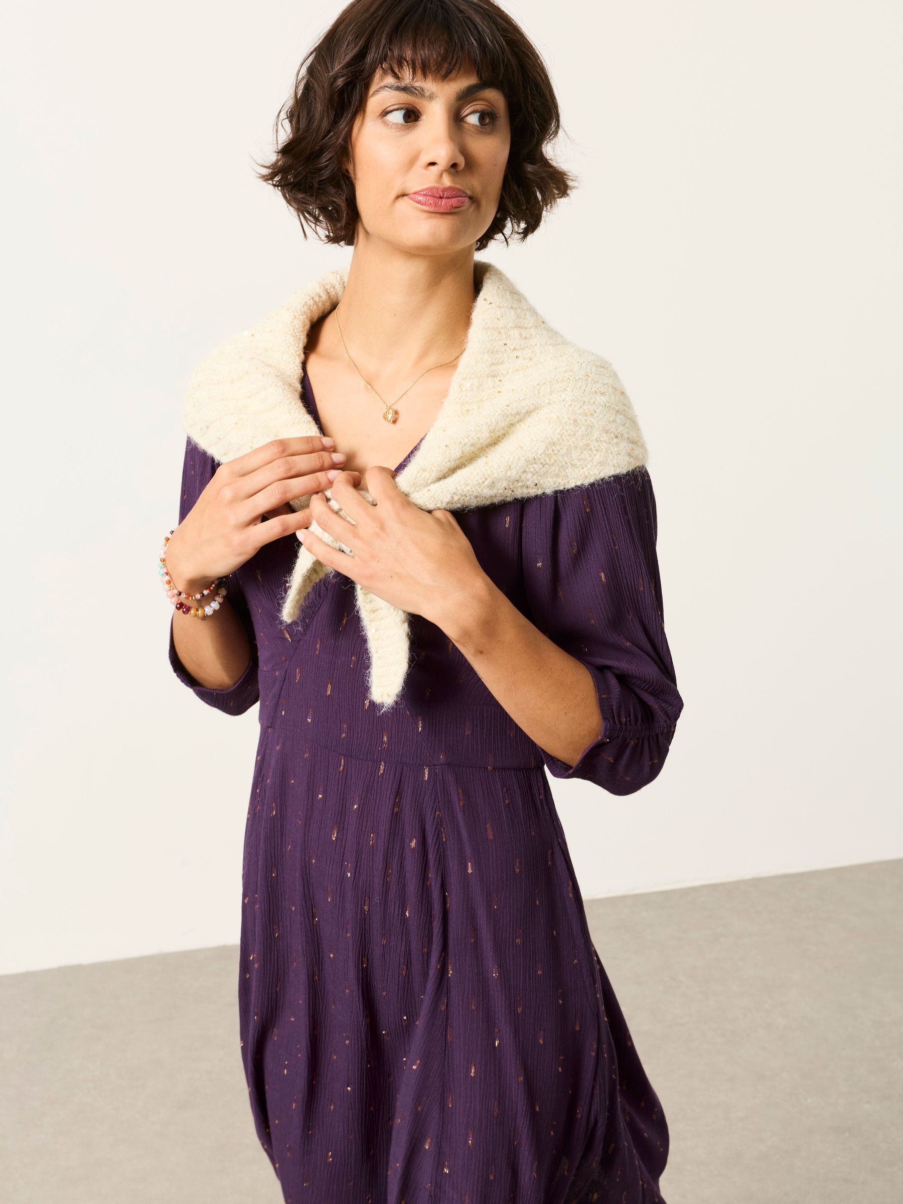 Anya Purple Spot Dress - Image 5 of 6
