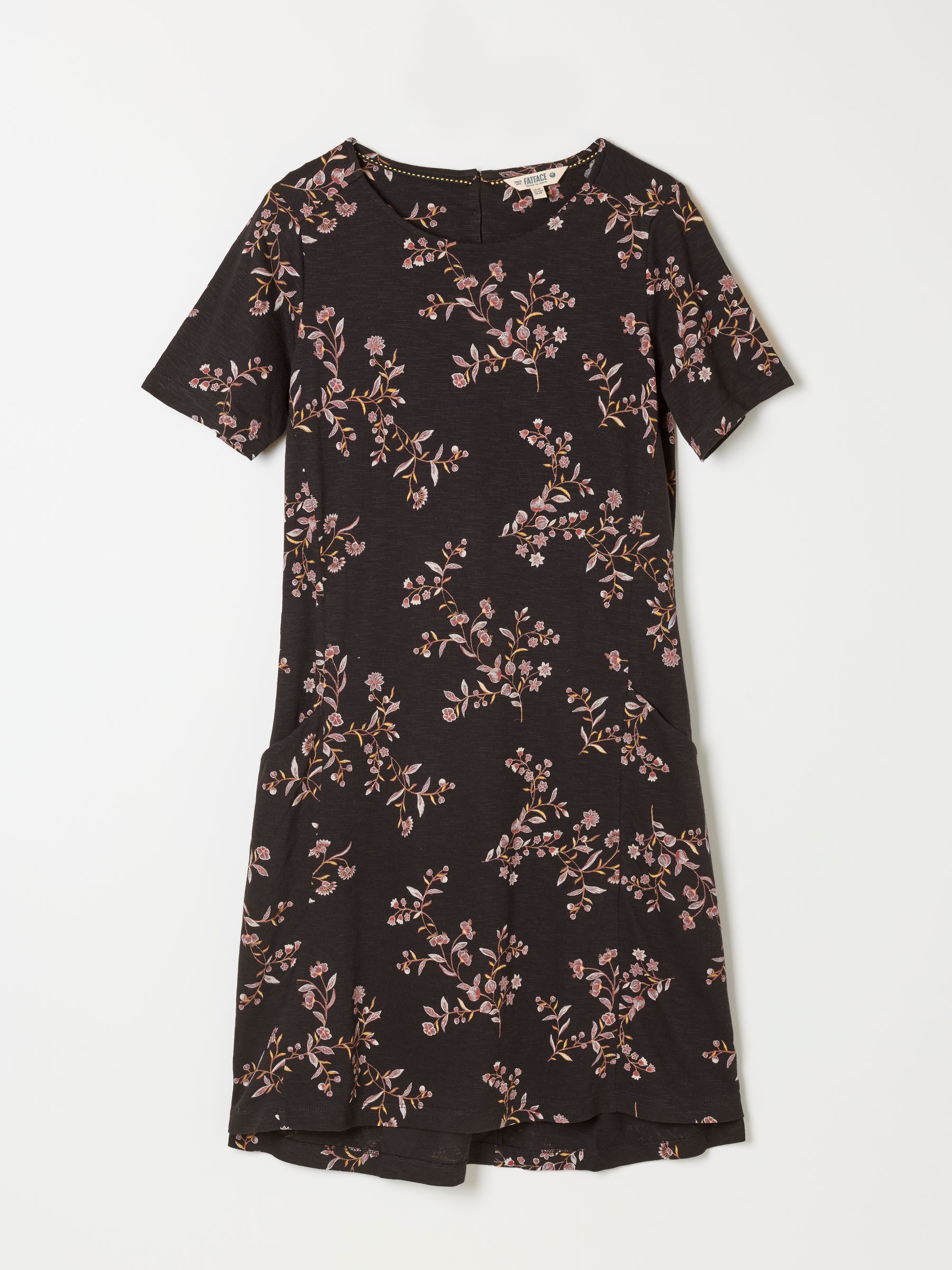 Simone Black Vintage Floral Floral Jersey Dress - Image 5 of 5 Simone Black Vintage Floral Floral Jersey Dress - Image 5 of 5