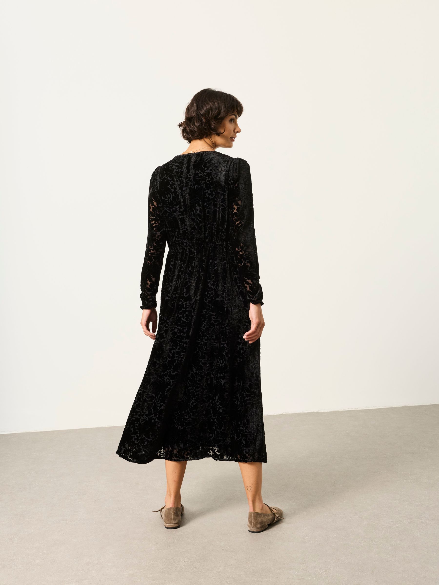 Claudia Black Devore Midi Dress - Image 2 of 5